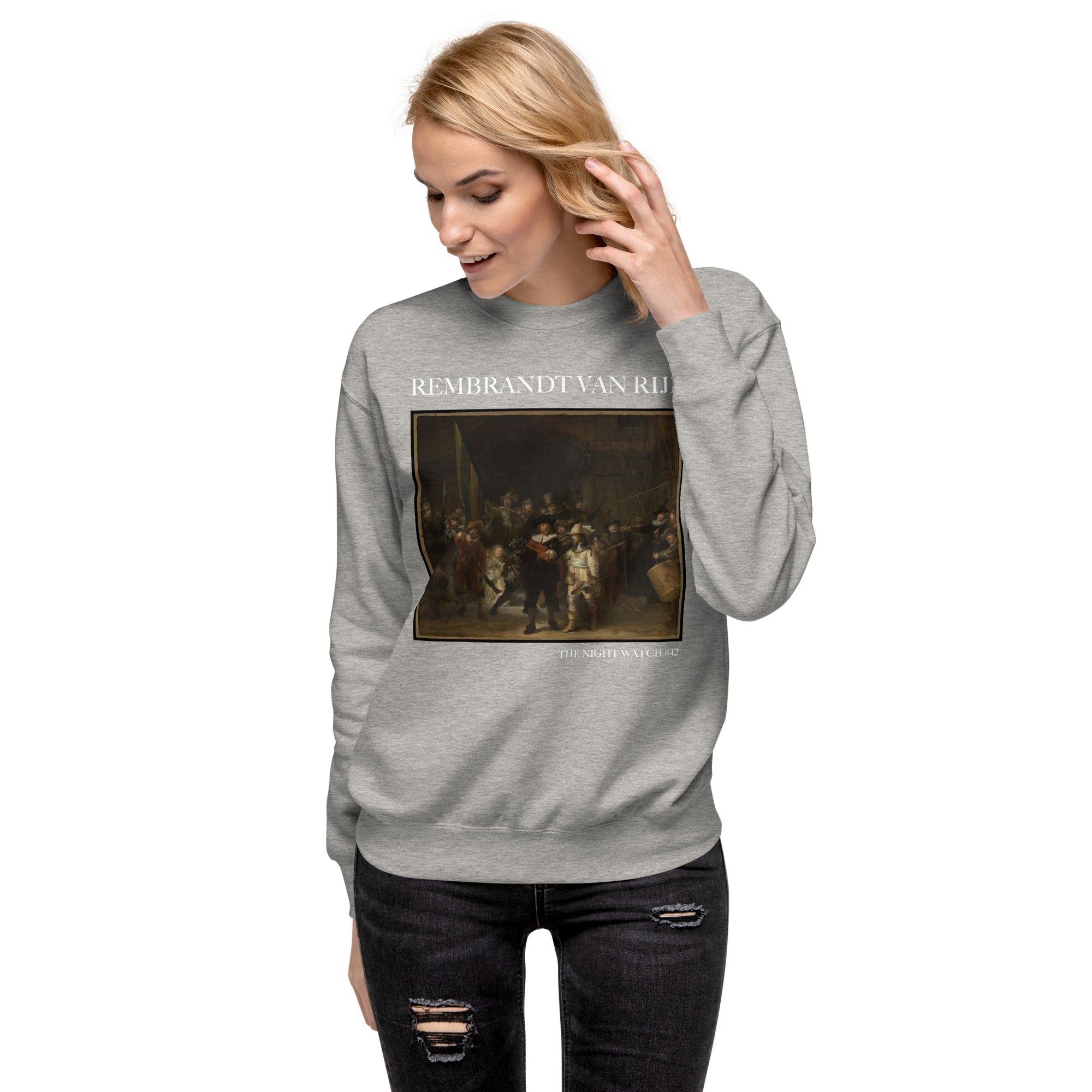 Rembrandt van Rijn 'The Night Watch' Famous Painting Sweatshirt | Unisex Premium Sweatshirt