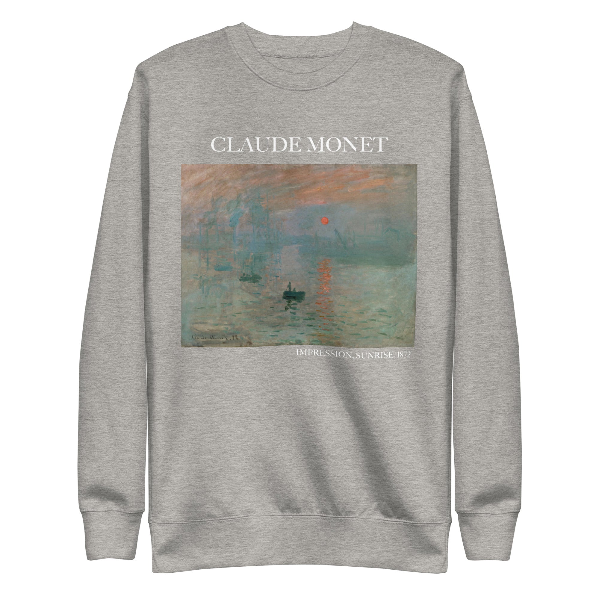 Claude Monet 'Impression, Sunrise' Famous Painting Sweatshirt | Unisex Premium Sweatshirt
