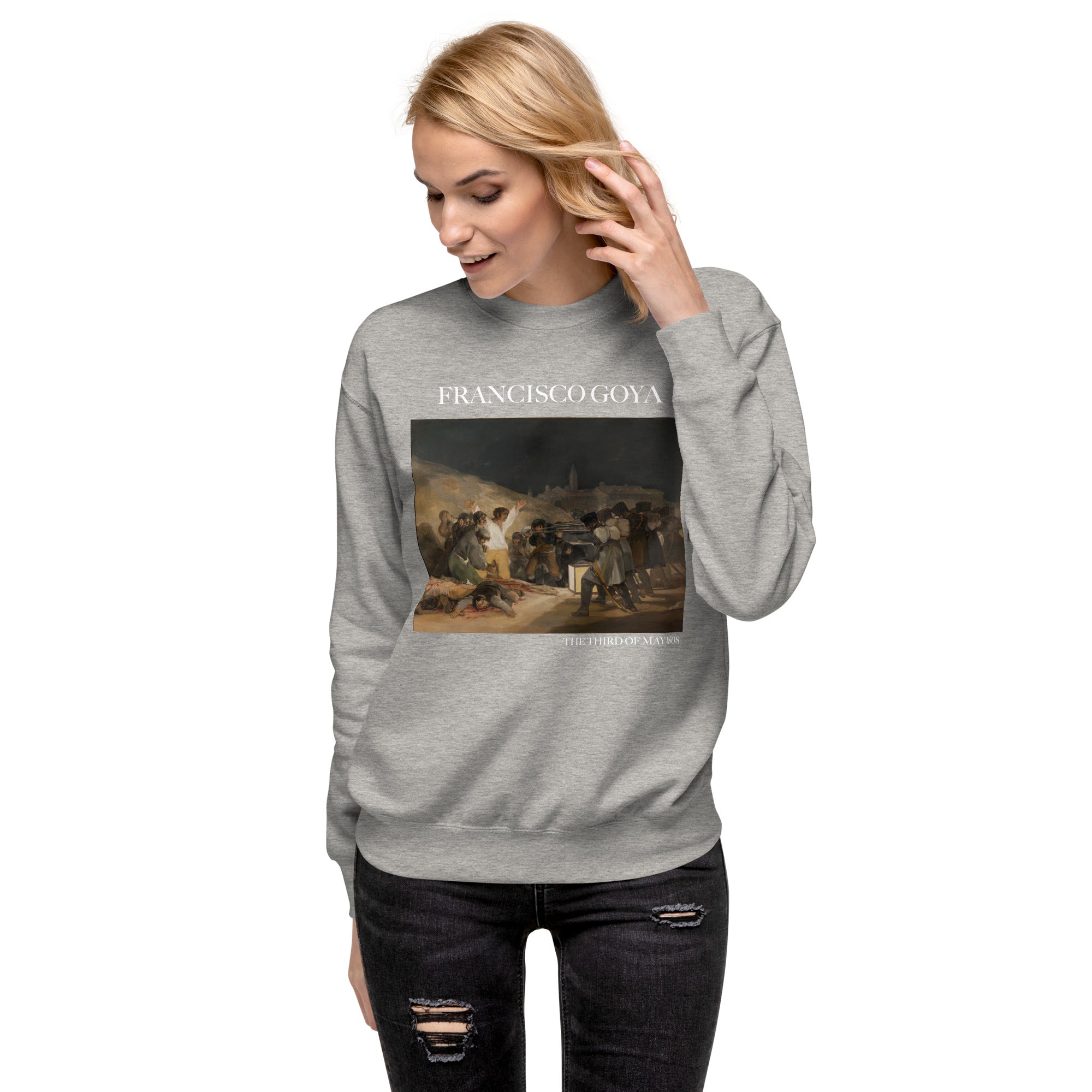 Francisco Goya 'Der dritte Mai 1808' Berühmtes Gemälde Sweatshirt | Unisex Premium Sweatshirt