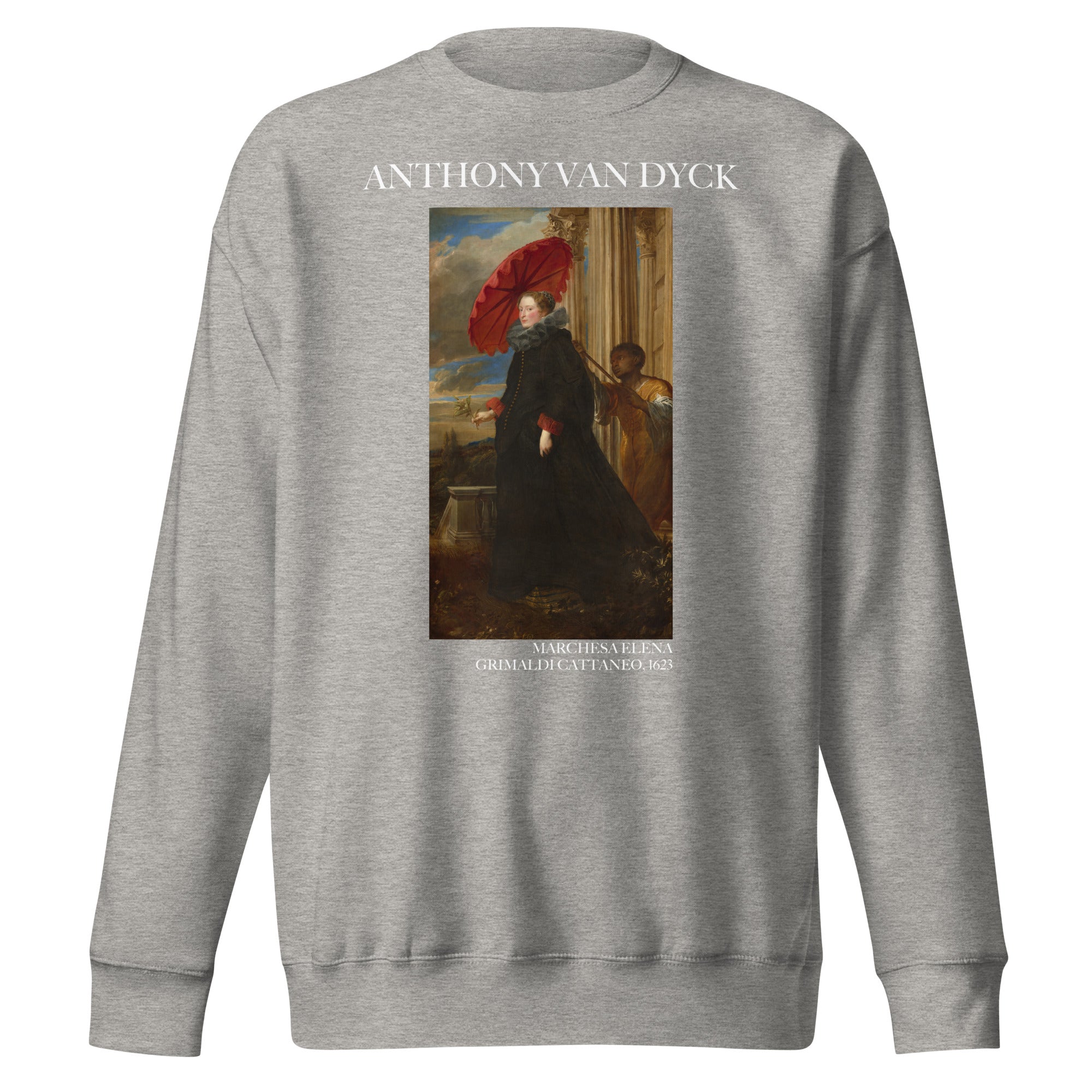 Sweatshirt mit berühmtem Gemälde „Marchesa Elena Grimaldi Cattaneo“ von Sir Anthony van Dyck | Premium-Unisex-Sweatshirt