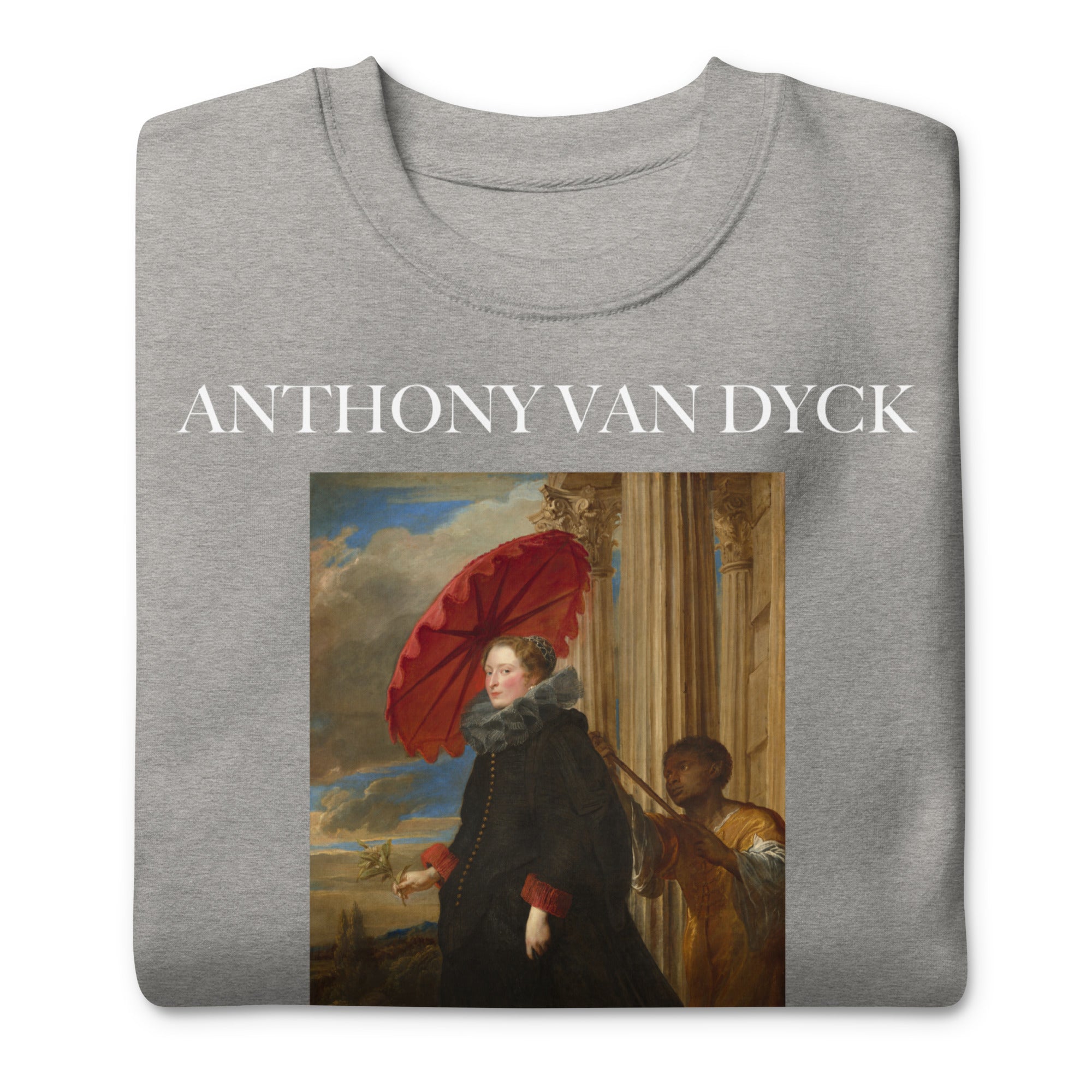 Sweatshirt mit berühmtem Gemälde „Marchesa Elena Grimaldi Cattaneo“ von Sir Anthony van Dyck | Premium-Unisex-Sweatshirt