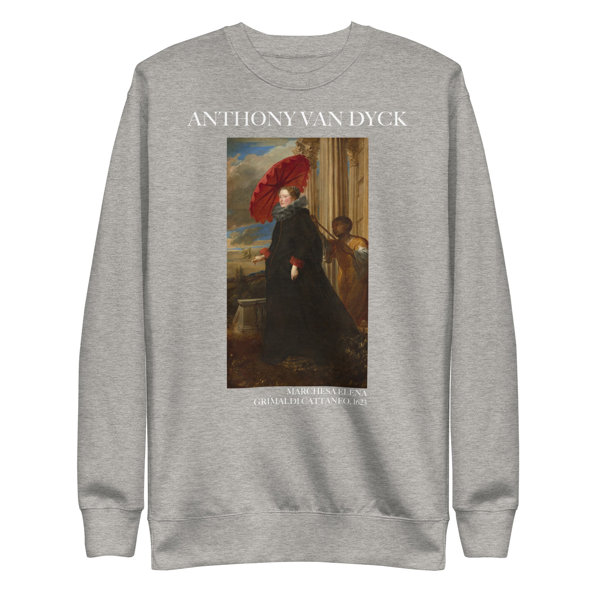 Sweatshirt mit berühmtem Gemälde „Marchesa Elena Grimaldi Cattaneo“ von Sir Anthony van Dyck | Premium-Unisex-Sweatshirt