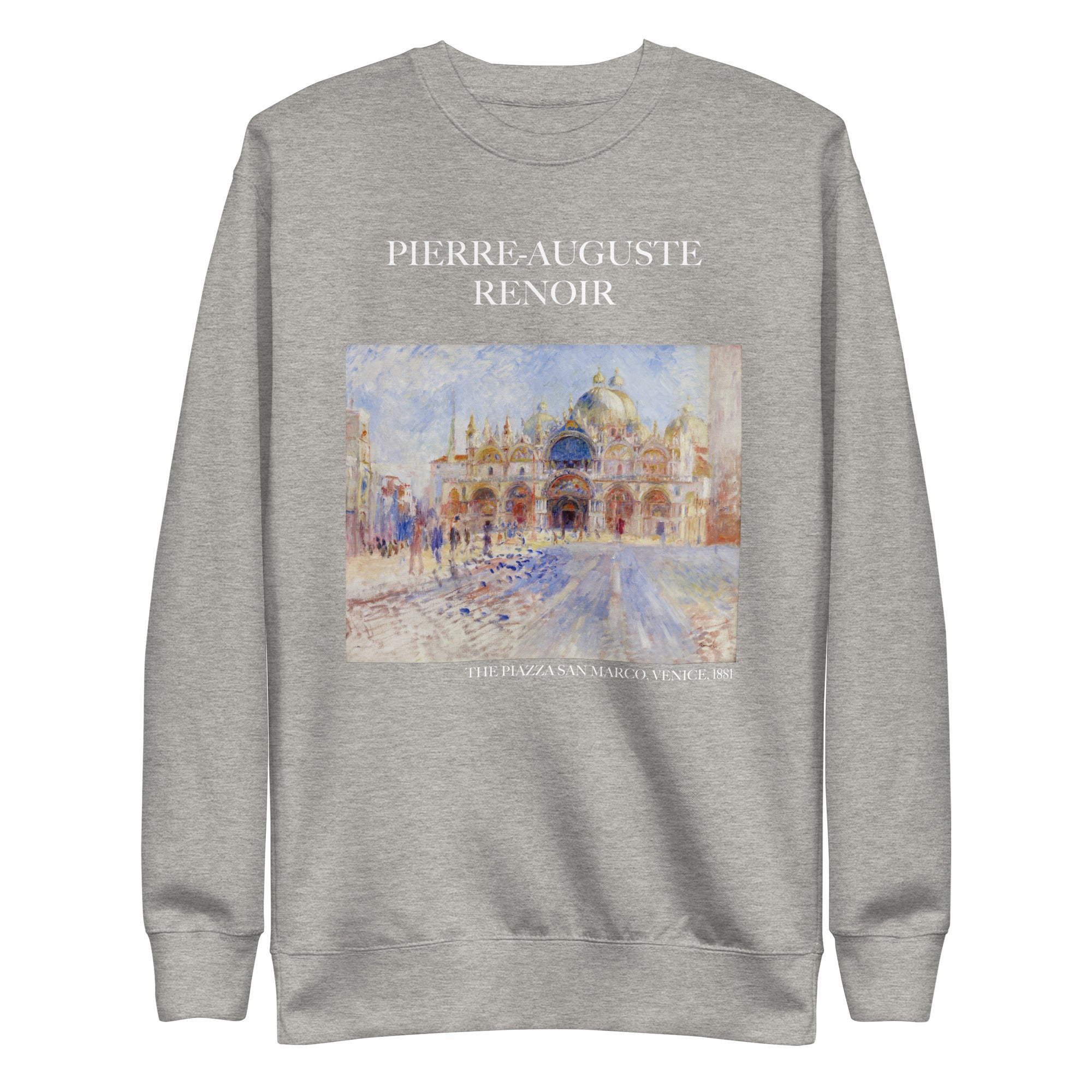 Pierre-Auguste Renoir 'The Piazza San Marco, Venice' Famous Painting Sweatshirt | Unisex Premium Sweatshirt