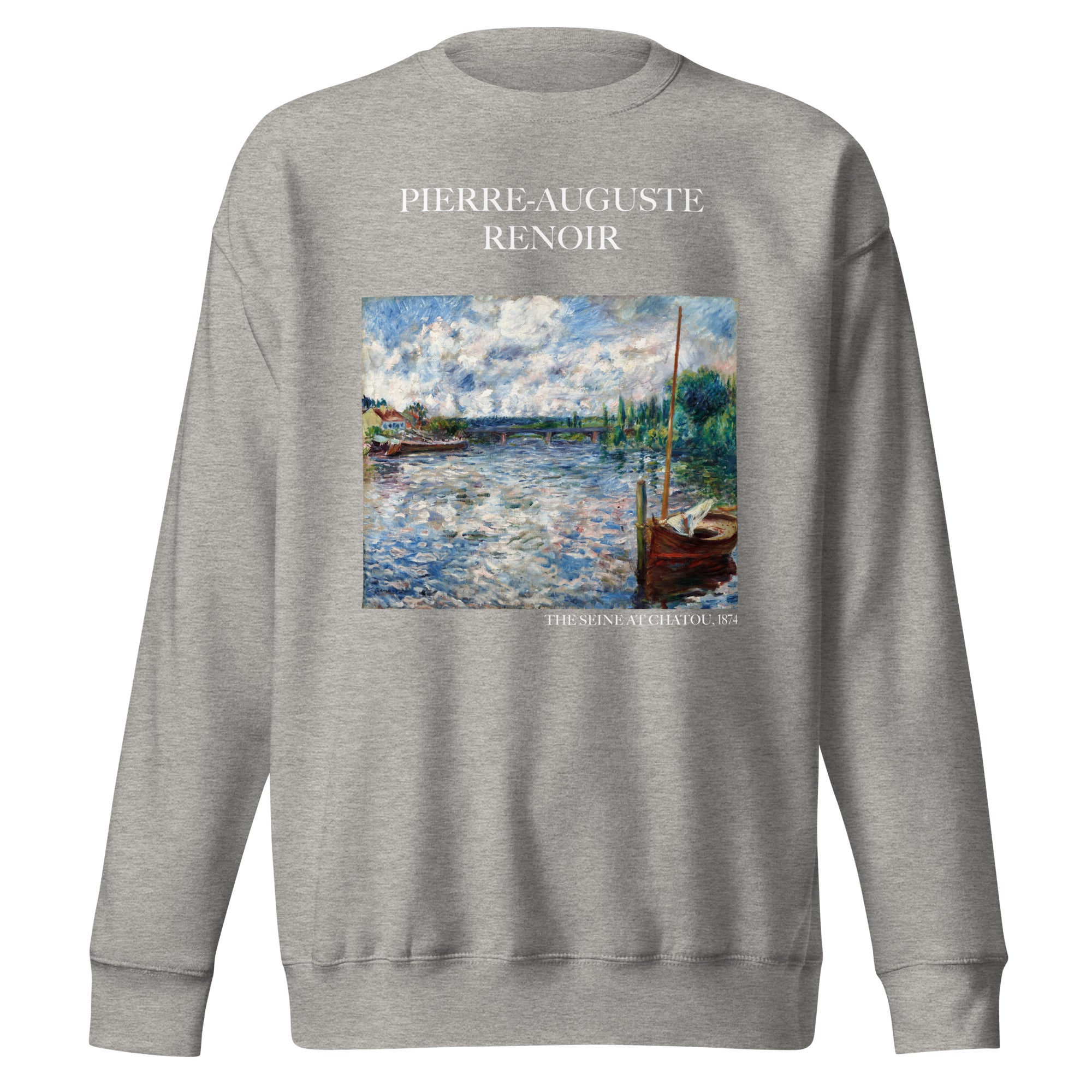 Sweatshirt mit berühmtem Gemälde „Die Seine bei Chatou“ von Pierre-Auguste Renoir | Premium-Sweatshirt für Unisex