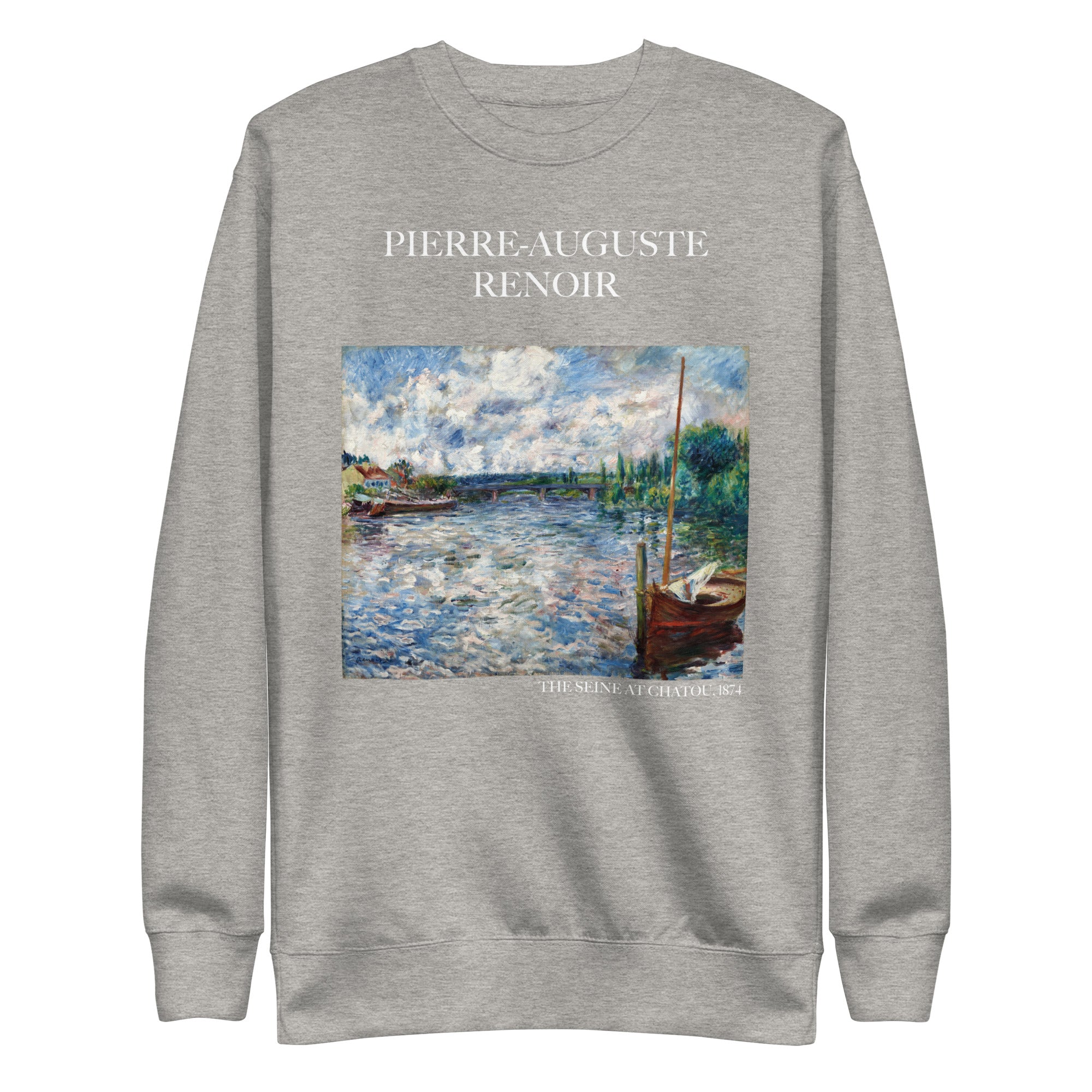 Sweatshirt mit berühmtem Gemälde „Die Seine bei Chatou“ von Pierre-Auguste Renoir | Premium-Sweatshirt für Unisex