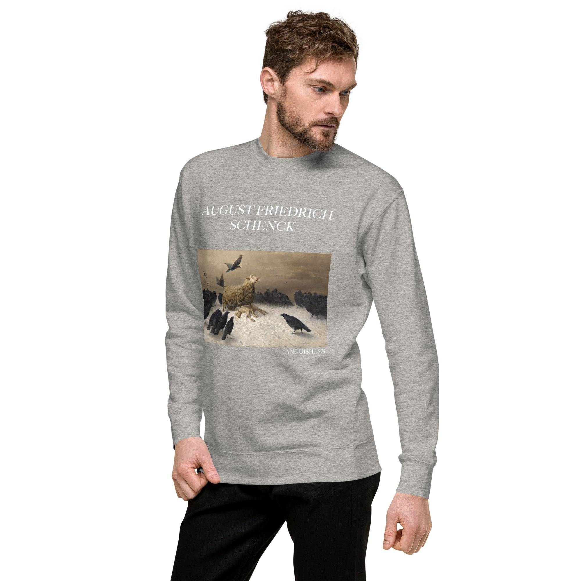 August Friedrich Schenck 'Angst' Berühmtes Gemälde Sweatshirt | Unisex Premium Sweatshirt