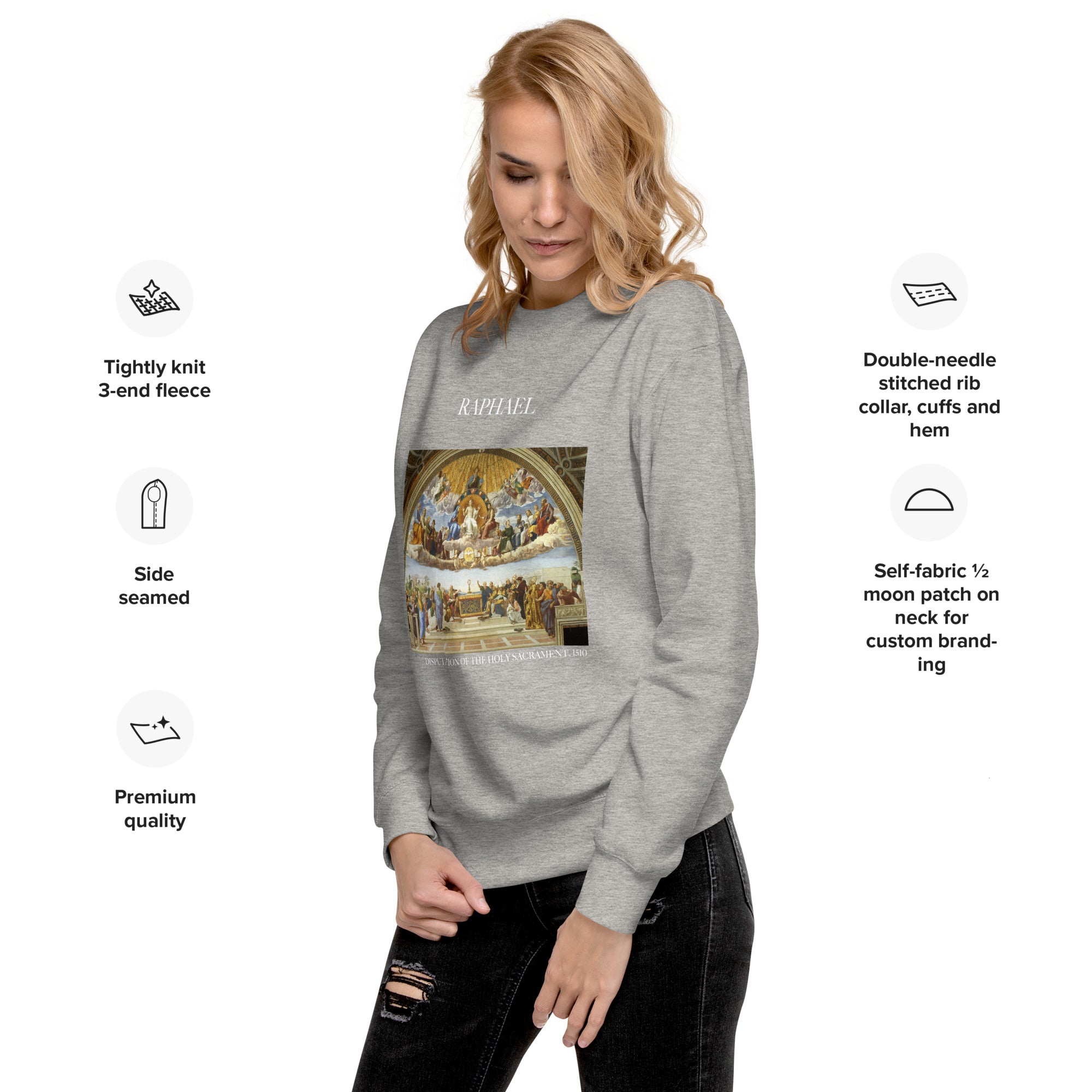 Raphael 'Disputation of the Holy Sacrament' Famous Painting Sweatshirt | Unisex Premium Sweatshirt