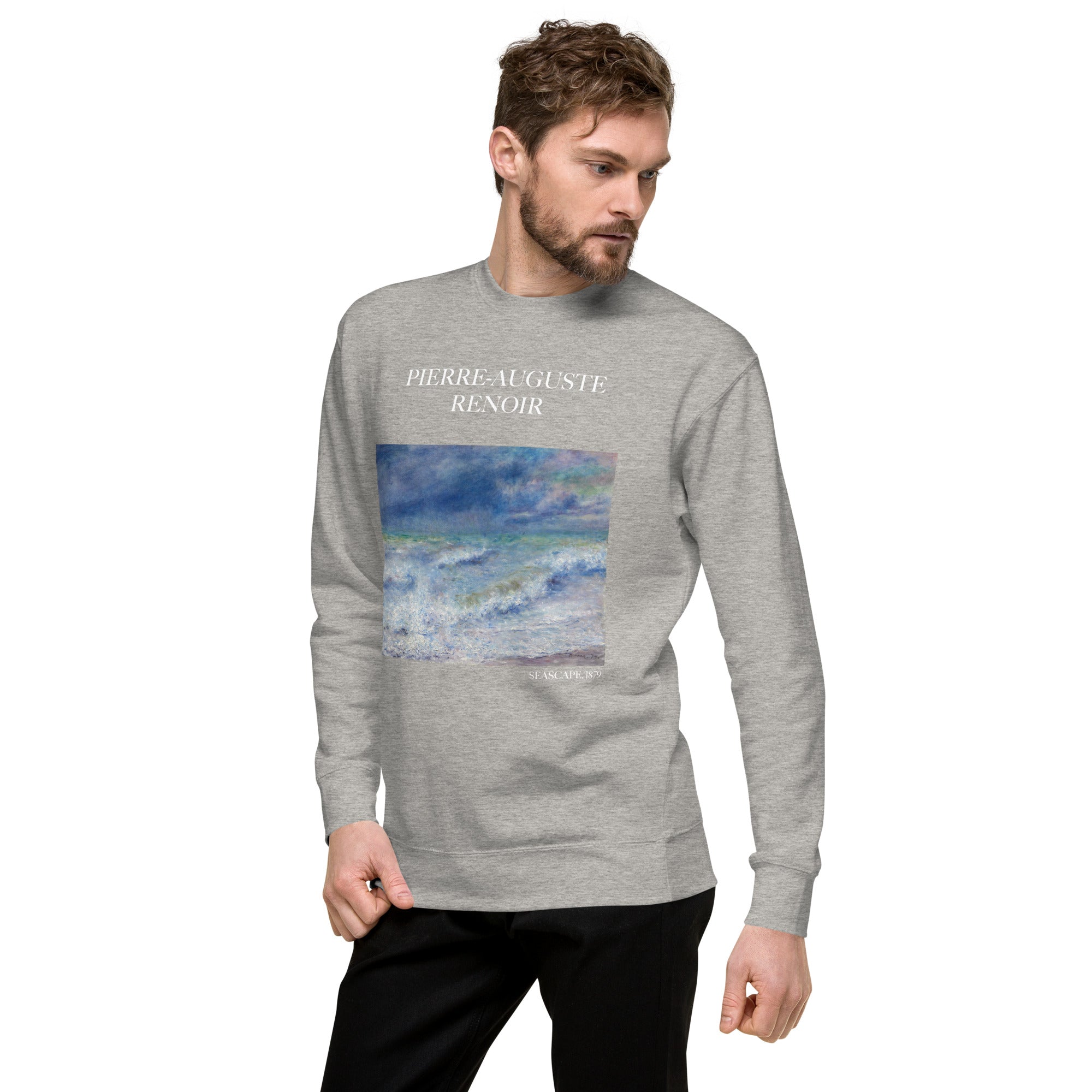 Sweatshirt mit berühmtem Gemälde „Meereslandschaft“ von Pierre-Auguste Renoir, Unisex-Premium-Sweatshirt