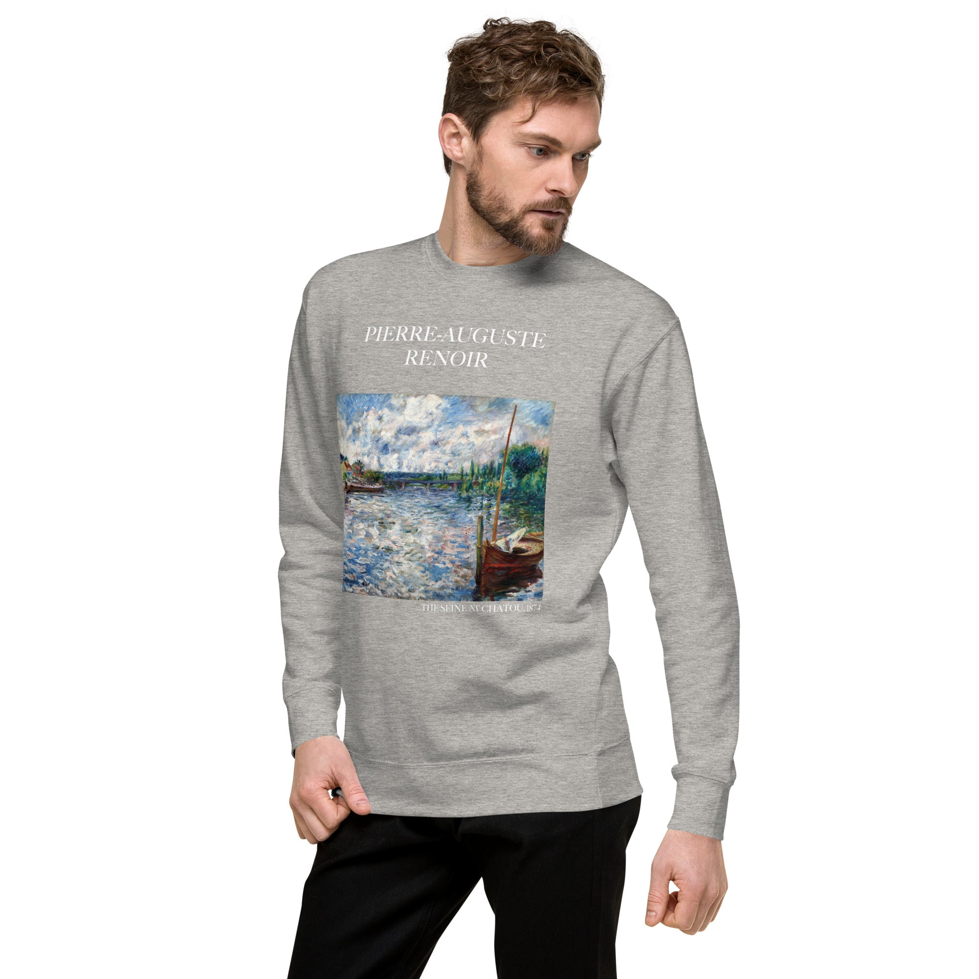 Sweatshirt mit berühmtem Gemälde „Die Seine bei Chatou“ von Pierre-Auguste Renoir | Premium-Sweatshirt für Unisex