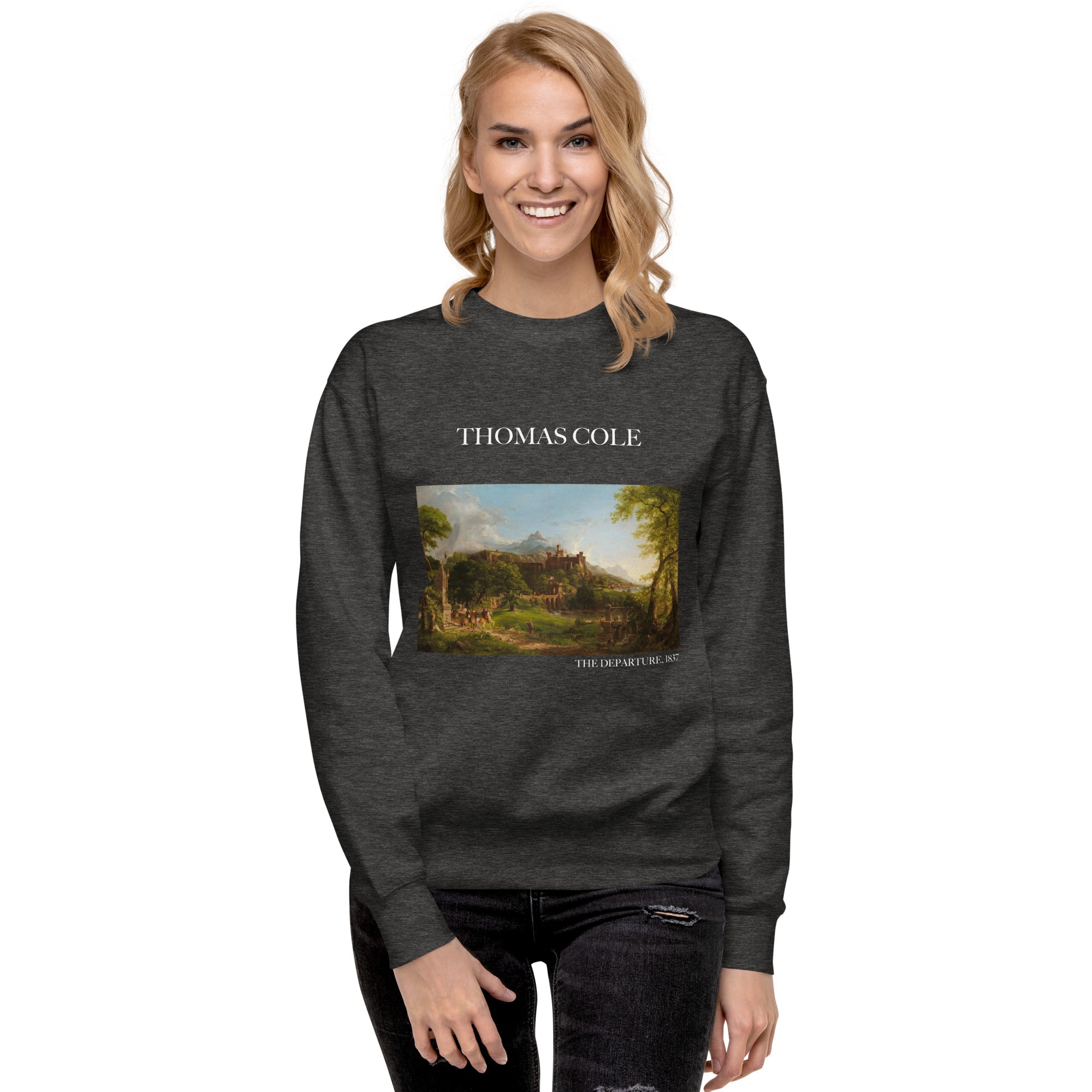 Sweatshirt mit berühmtem Gemälde „The Departure“ von Thomas Cole | Premium-Unisex-Sweatshirt