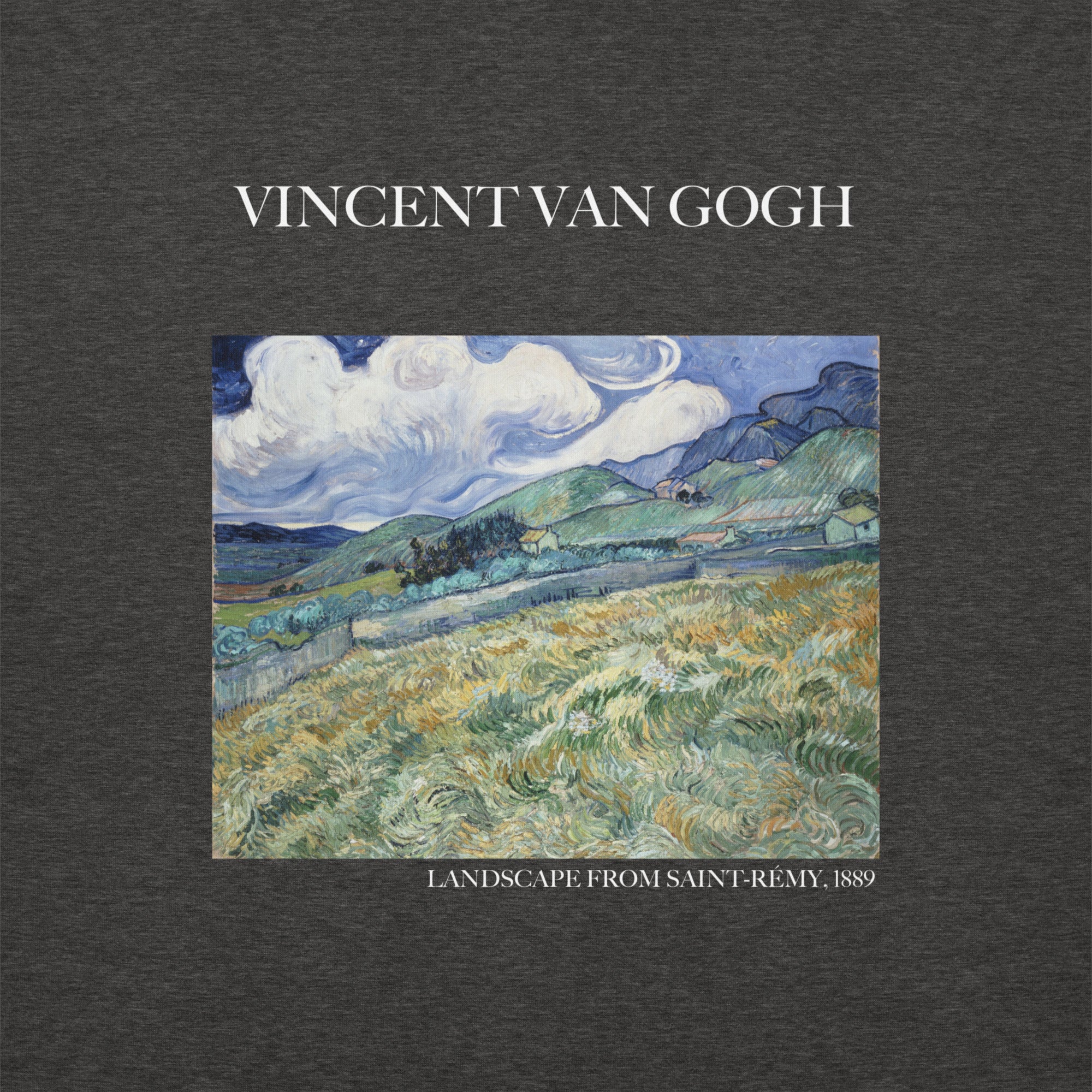 Vincent van Gogh 'Landscape from Saint-Rémy' Famous Painting Sweatshirt | Unisex Premium Sweatshirt