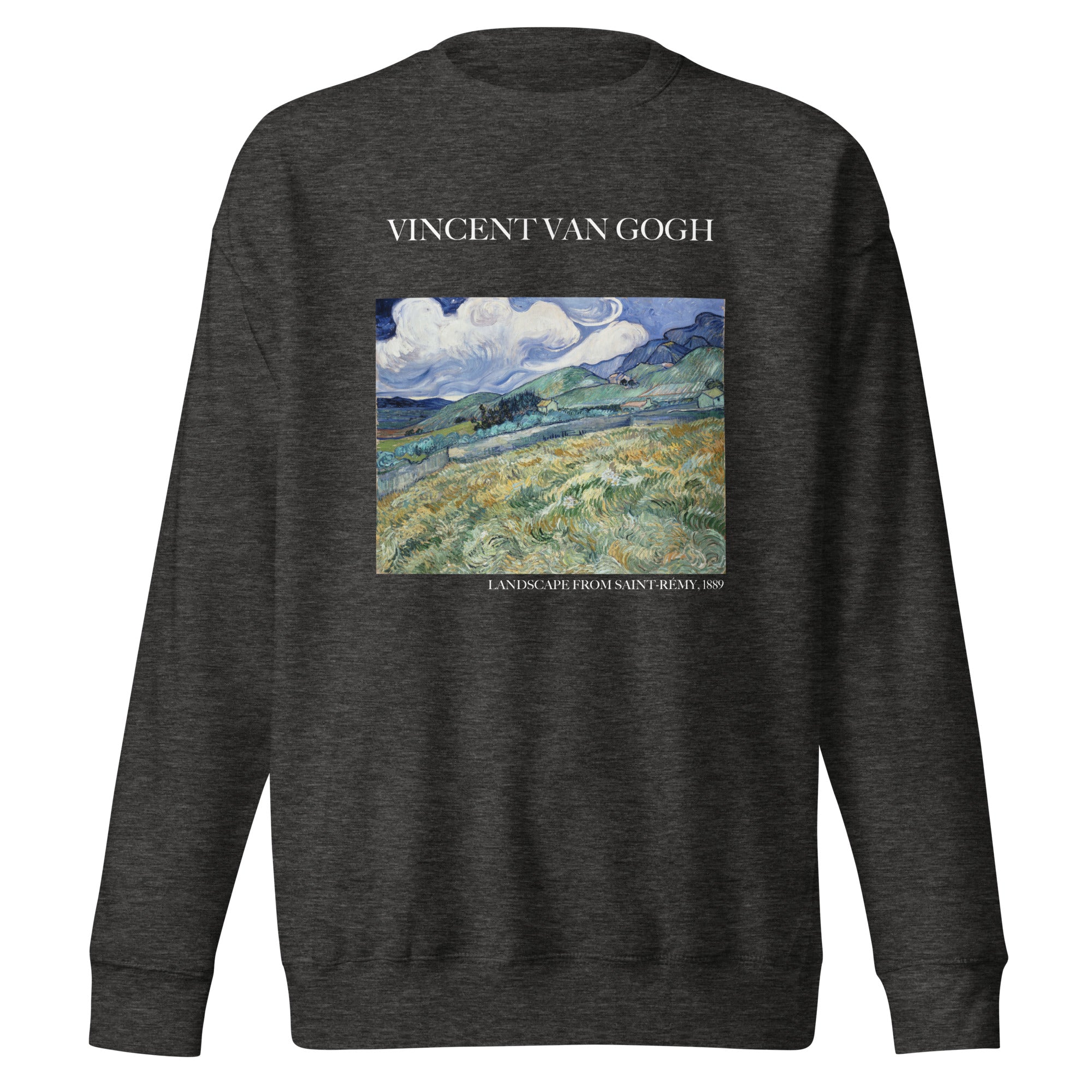 Vincent van Gogh 'Landscape from Saint-Rémy' Famous Painting Sweatshirt | Unisex Premium Sweatshirt