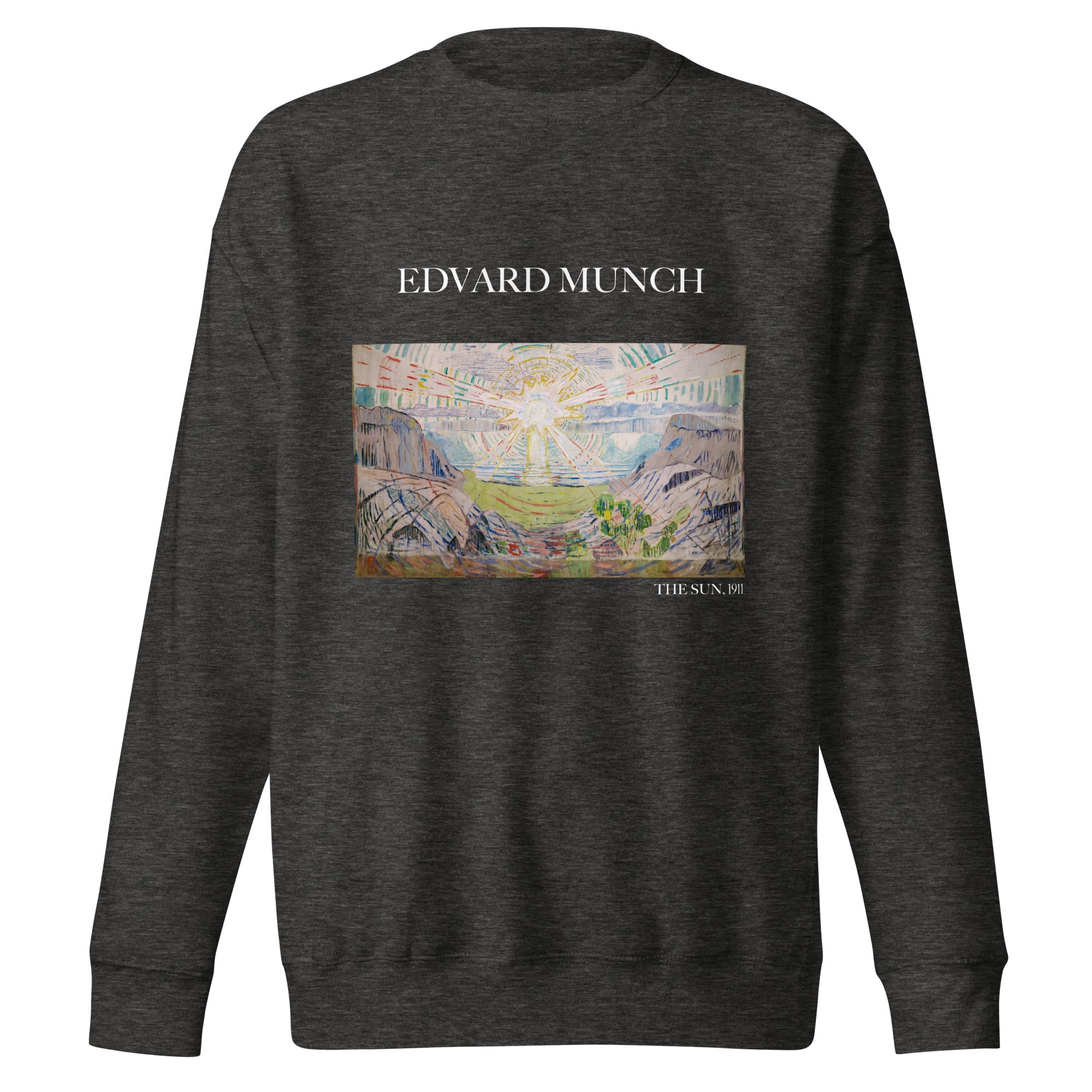 Sweatshirt mit berühmtem Gemälde „Die Sonne“ von Edvard Munch | Premium-Sweatshirt für Unisex