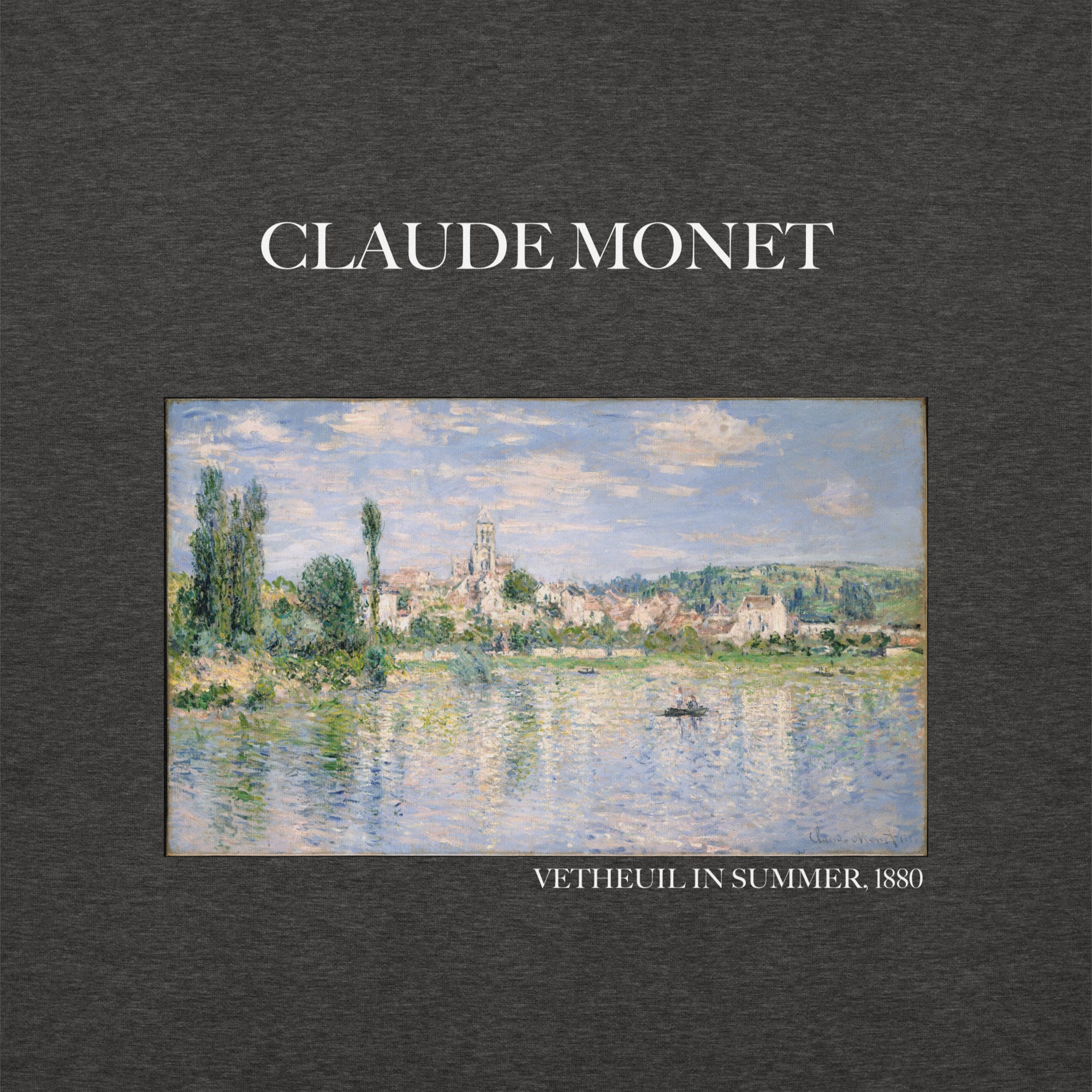 Claude Monet 'Vetheuil in Summer' Famous Painting Sweatshirt | Unisex Premium Sweatshirt