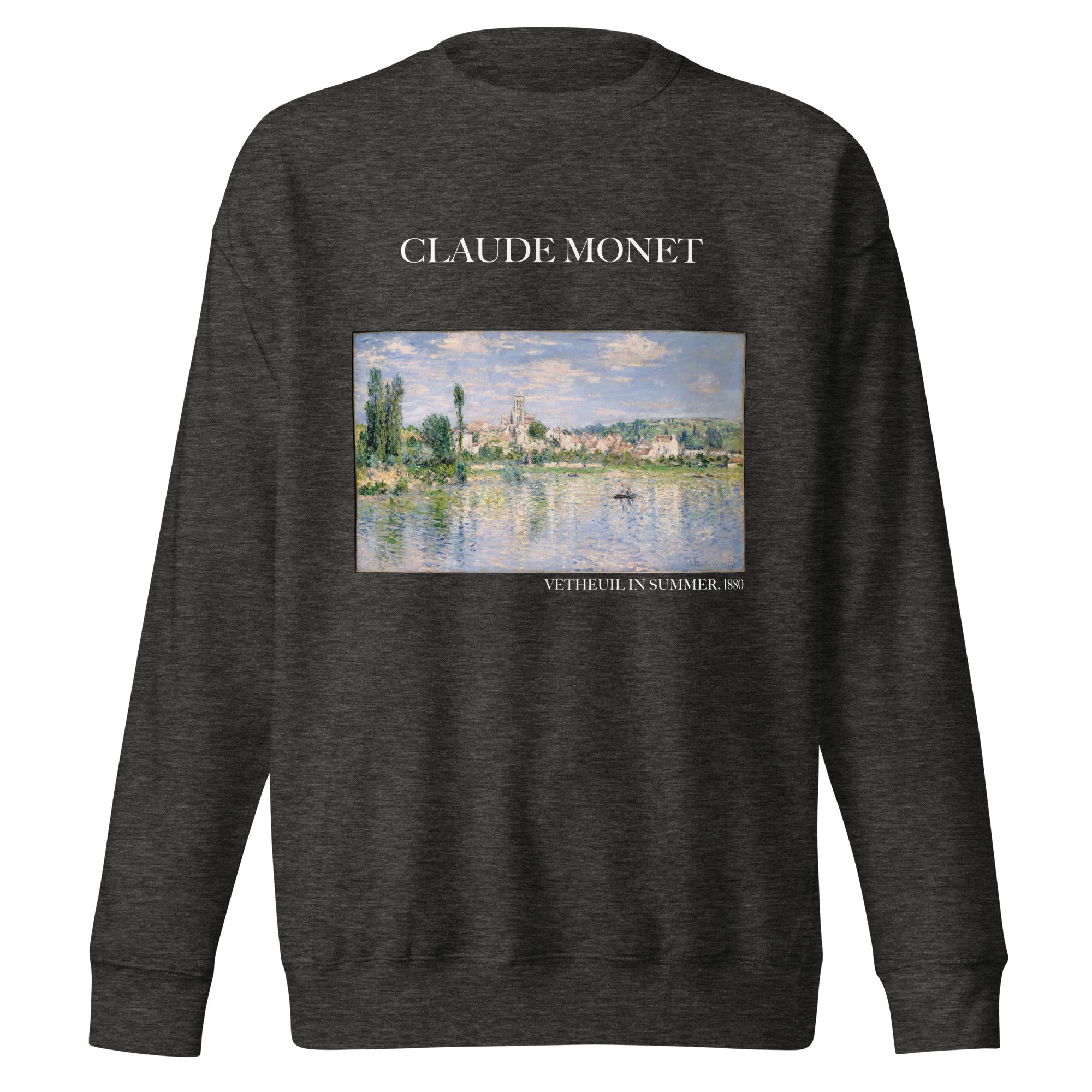 Claude Monet 'Vetheuil in Summer' Famous Painting Sweatshirt | Unisex Premium Sweatshirt