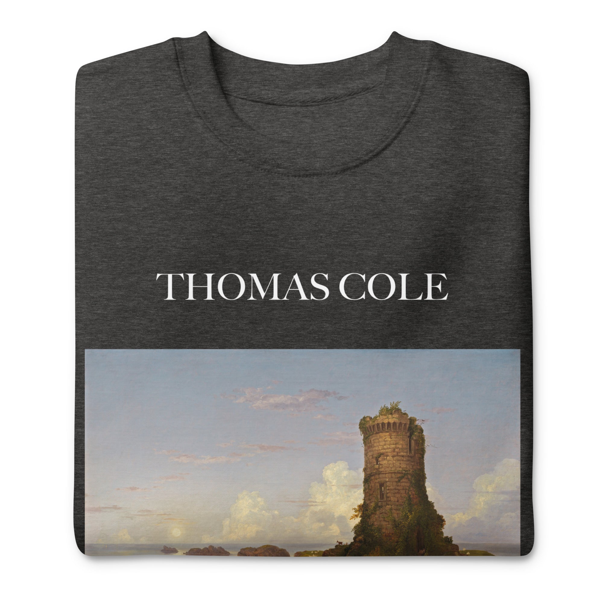 Thomas Cole – Kurzes Sweatshirt „Italienische Küstenszene“ – berühmtes Gemälde – Premium-Kunst-Kurzpullover