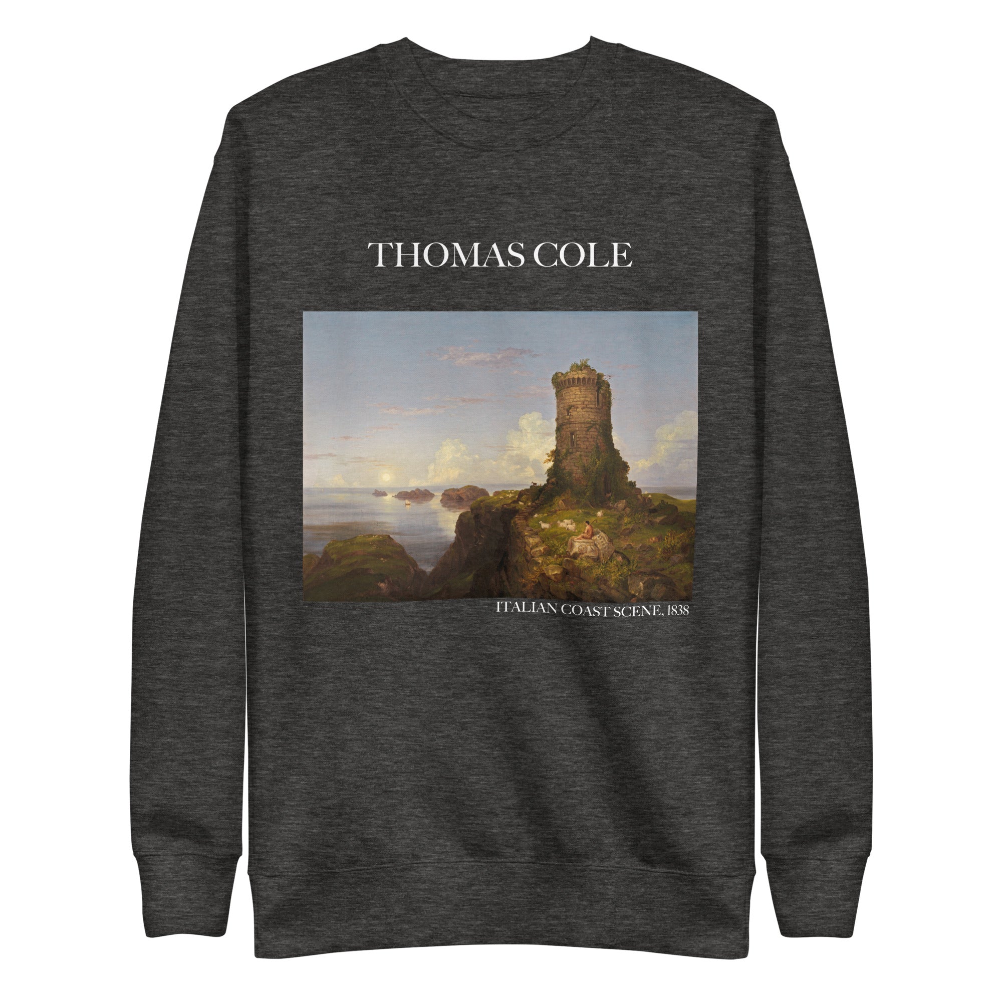 Thomas Cole Sweatshirt mit berühmtem Gemälde „Italienische Küstenszene“ | Premium-Unisex-Sweatshirt