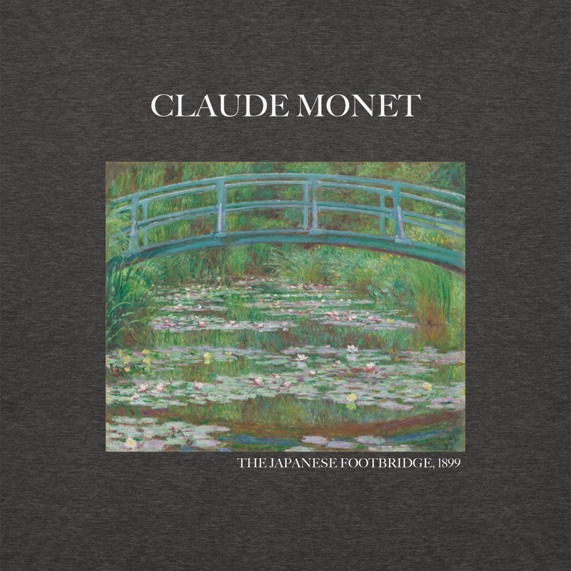 Sweatshirt „Die japanische Fußgängerbrücke“ von Claude Monet, berühmtes Gemälde, Unisex, Premium-Sweatshirt