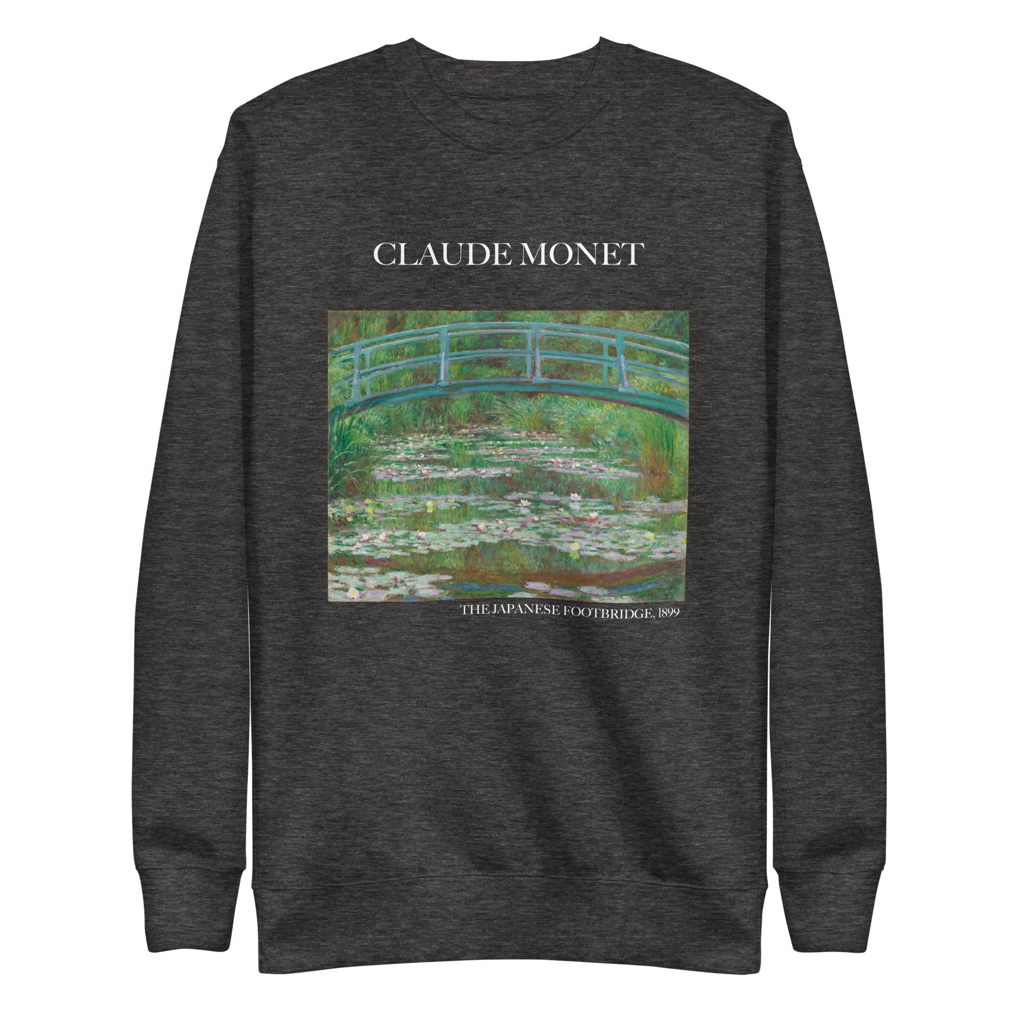 Claude Monet 'The Japanese Footbridge' Famous Painting Sweatshirt | Unisex Premium Sweatshirt