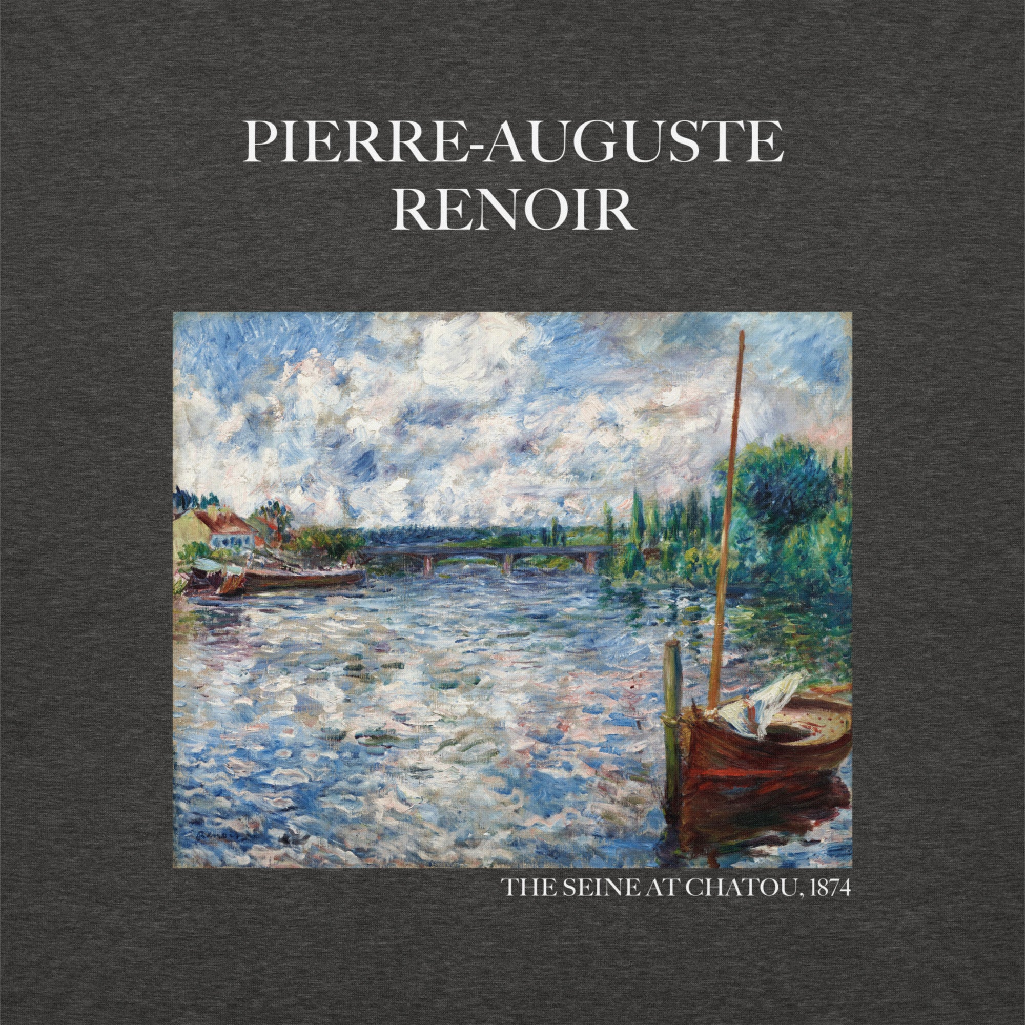 Sweatshirt mit berühmtem Gemälde „Die Seine bei Chatou“ von Pierre-Auguste Renoir | Premium-Sweatshirt für Unisex