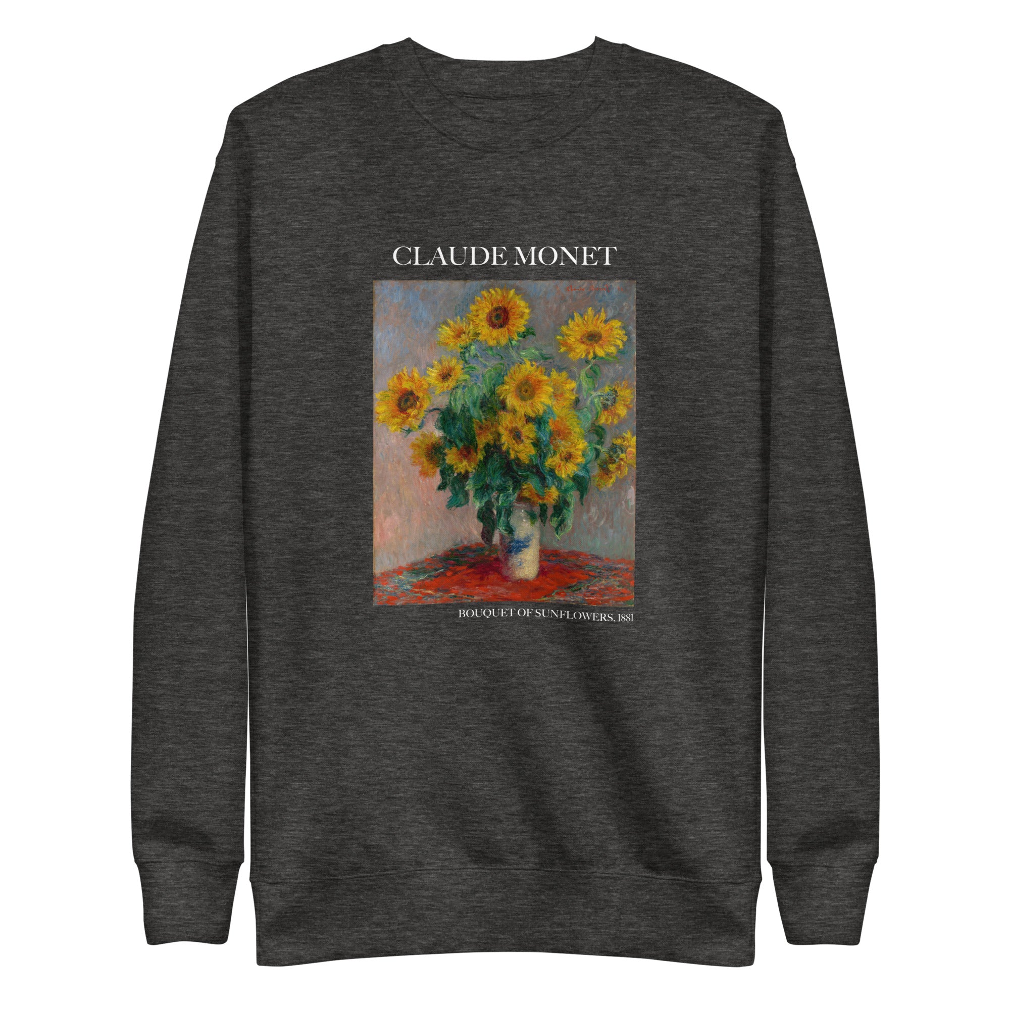 Sweatshirt „Sonnenblumenstrauß“ von Claude Monet, berühmtes Gemälde, Premium-Unisex-Sweatshirt