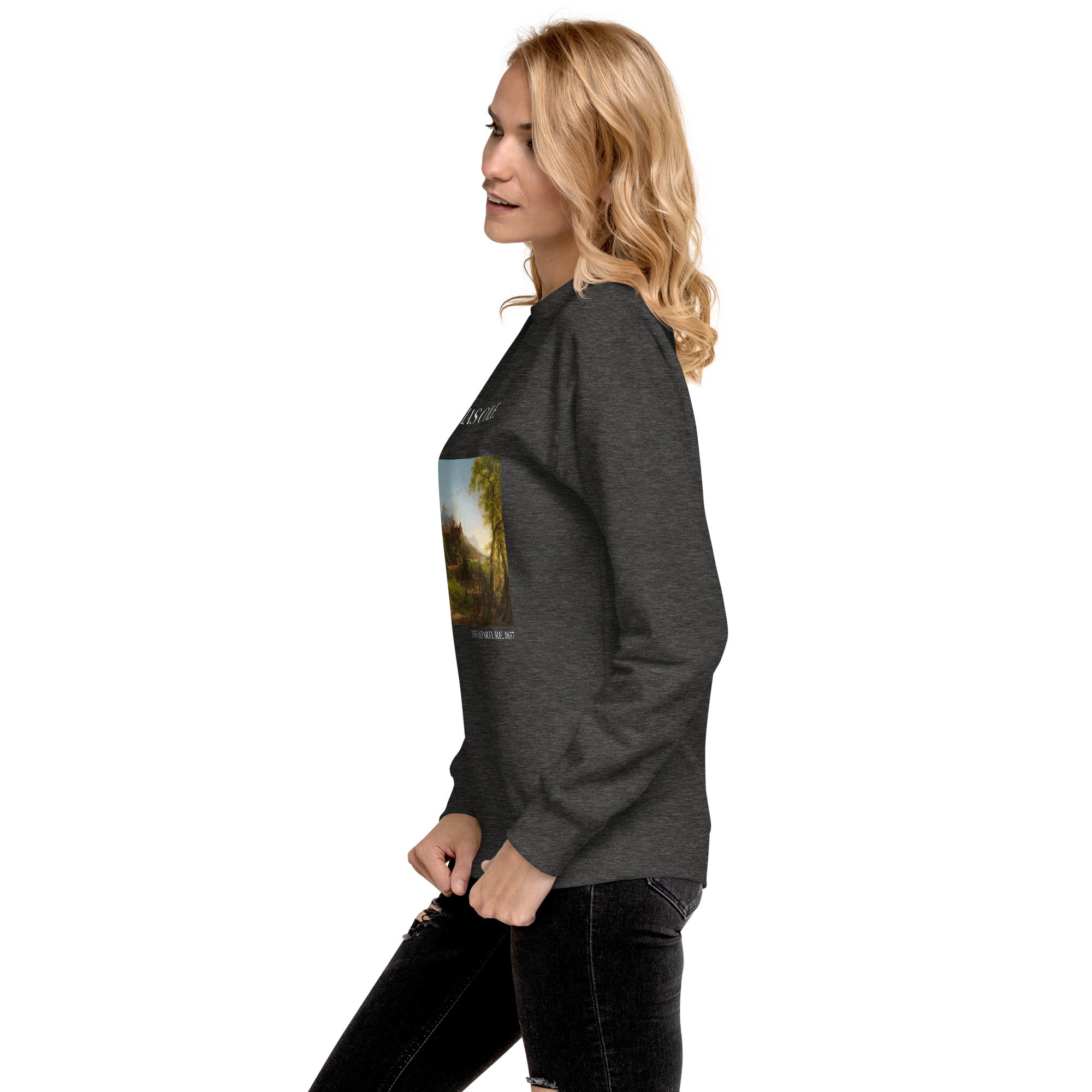 Sweatshirt mit berühmtem Gemälde „The Departure“ von Thomas Cole | Premium-Unisex-Sweatshirt