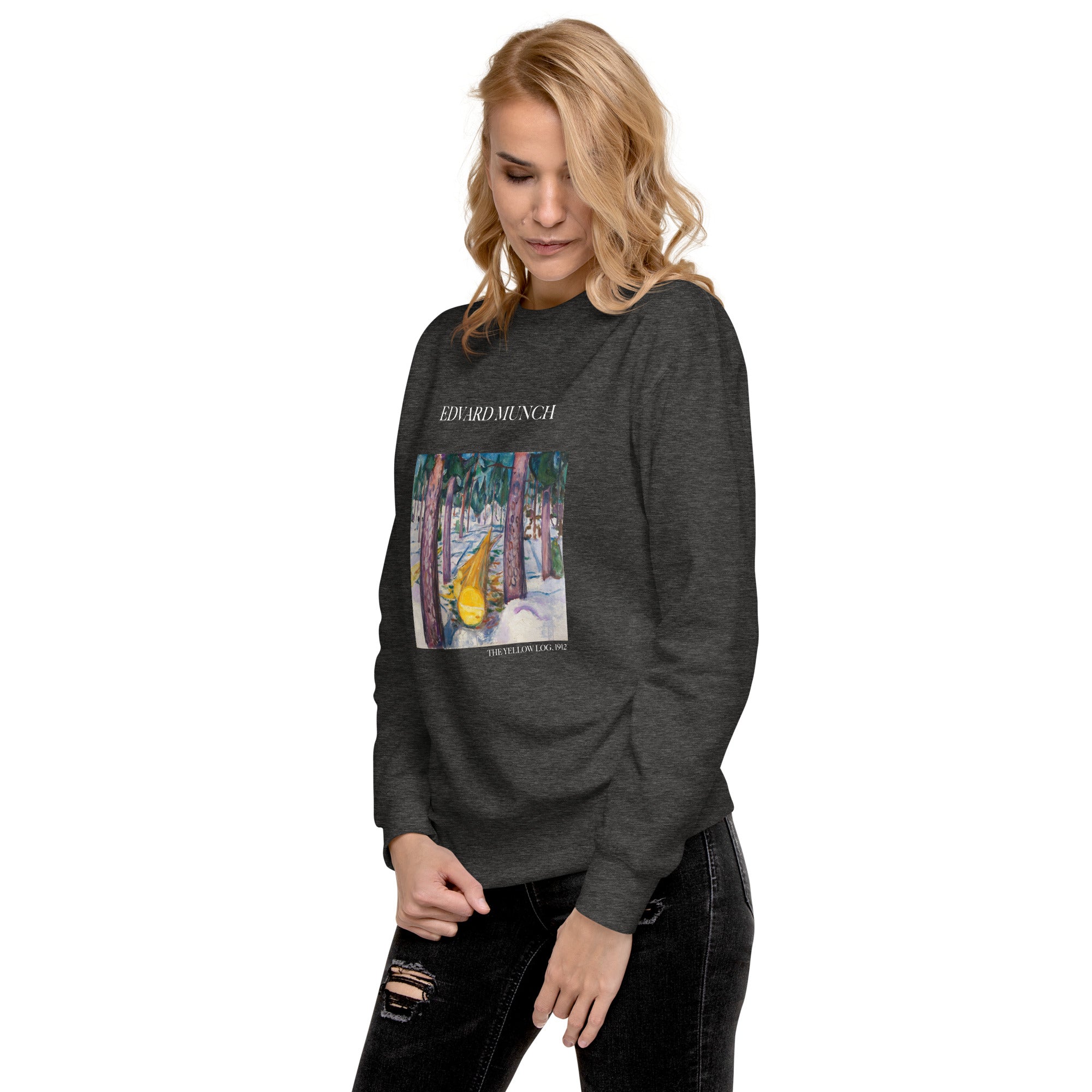 Sweatshirt mit berühmtem Gemälde „Der gelbe Baumstamm“ von Edvard Munch | Premium-Sweatshirt für Unisex