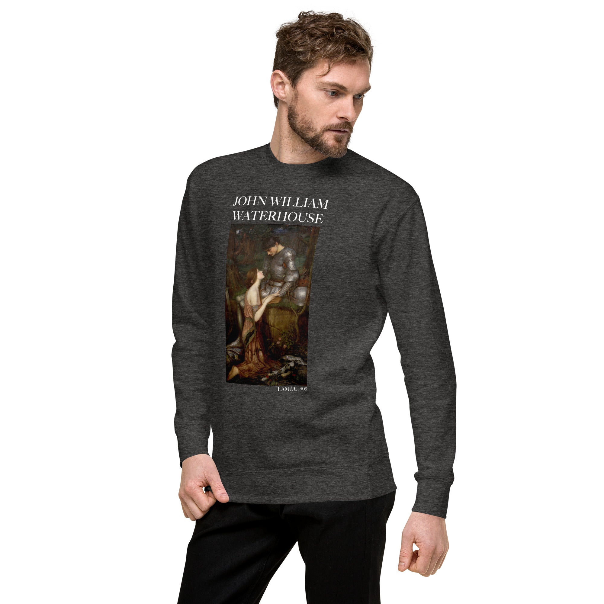 John William Waterhouse 'Lamia' Famous Painting Sweatshirt | Unisex Premium Sweatshirt