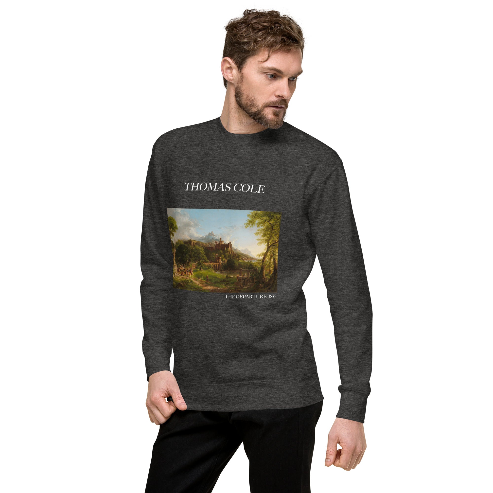 Sweatshirt mit berühmtem Gemälde „The Departure“ von Thomas Cole | Premium-Unisex-Sweatshirt