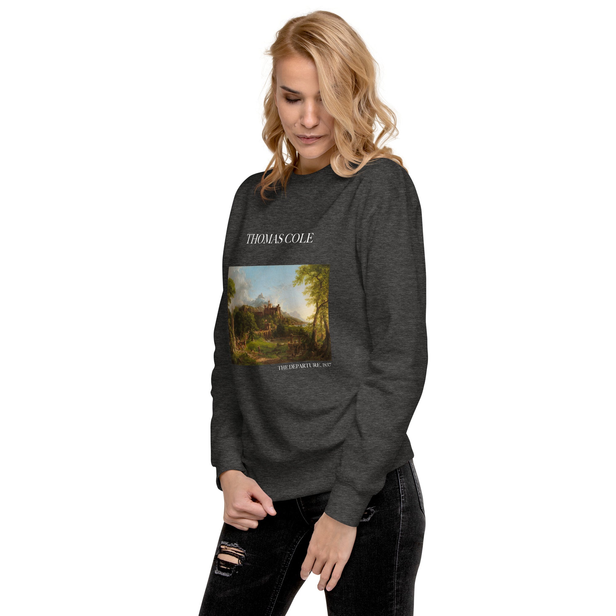 Sweatshirt mit berühmtem Gemälde „The Departure“ von Thomas Cole | Premium-Unisex-Sweatshirt