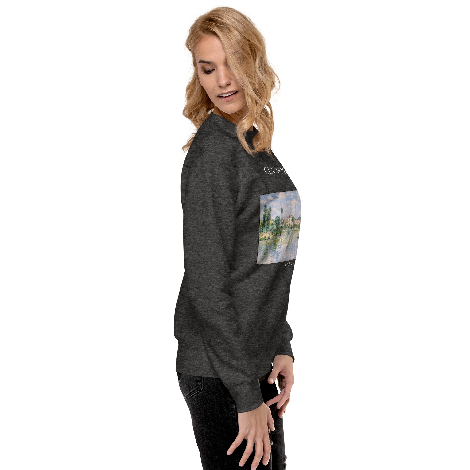 Claude Monet 'Vetheuil in Summer' Famous Painting Sweatshirt | Unisex Premium Sweatshirt