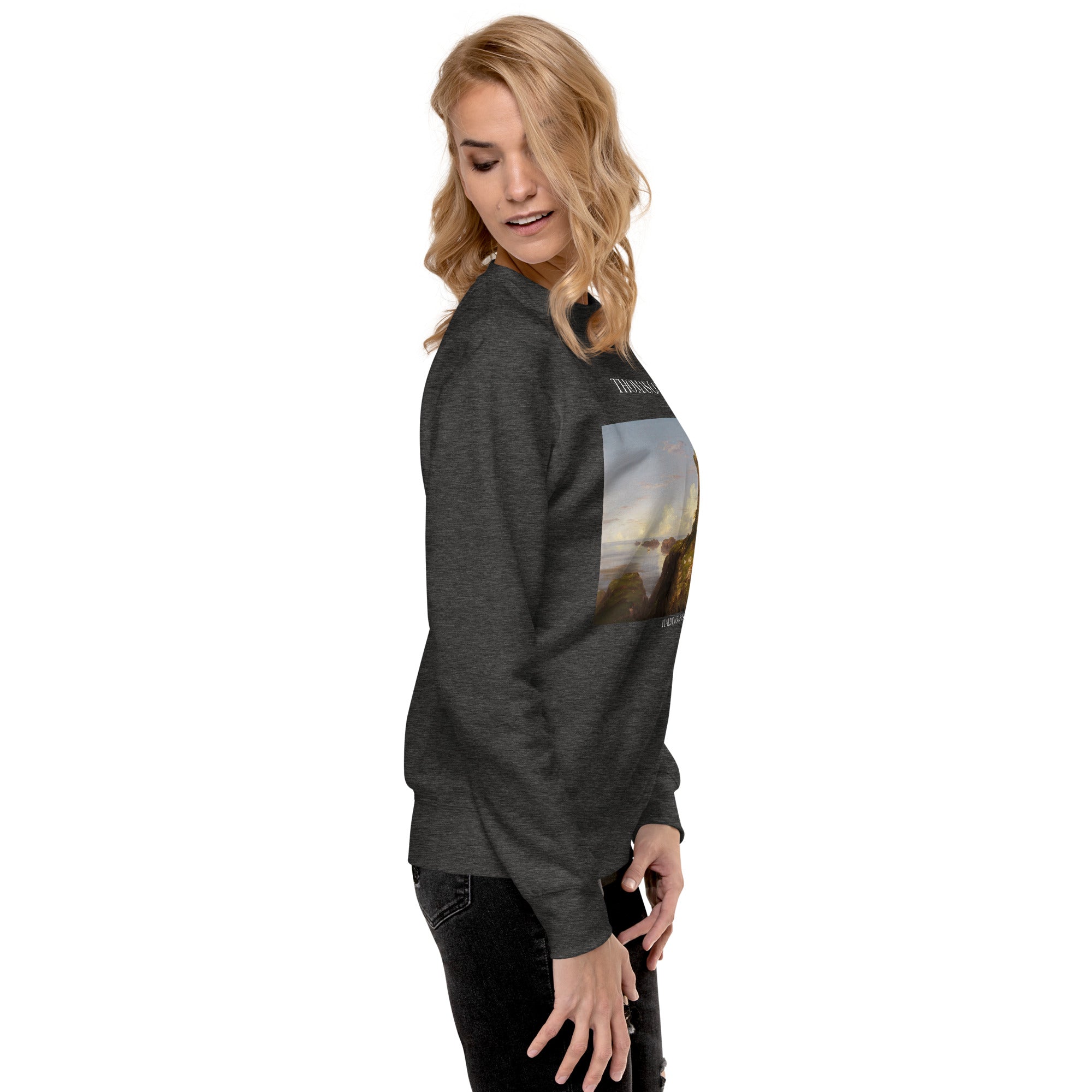 Thomas Cole – Kurzes Sweatshirt „Italienische Küstenszene“ – berühmtes Gemälde – Premium-Kunst-Kurzpullover