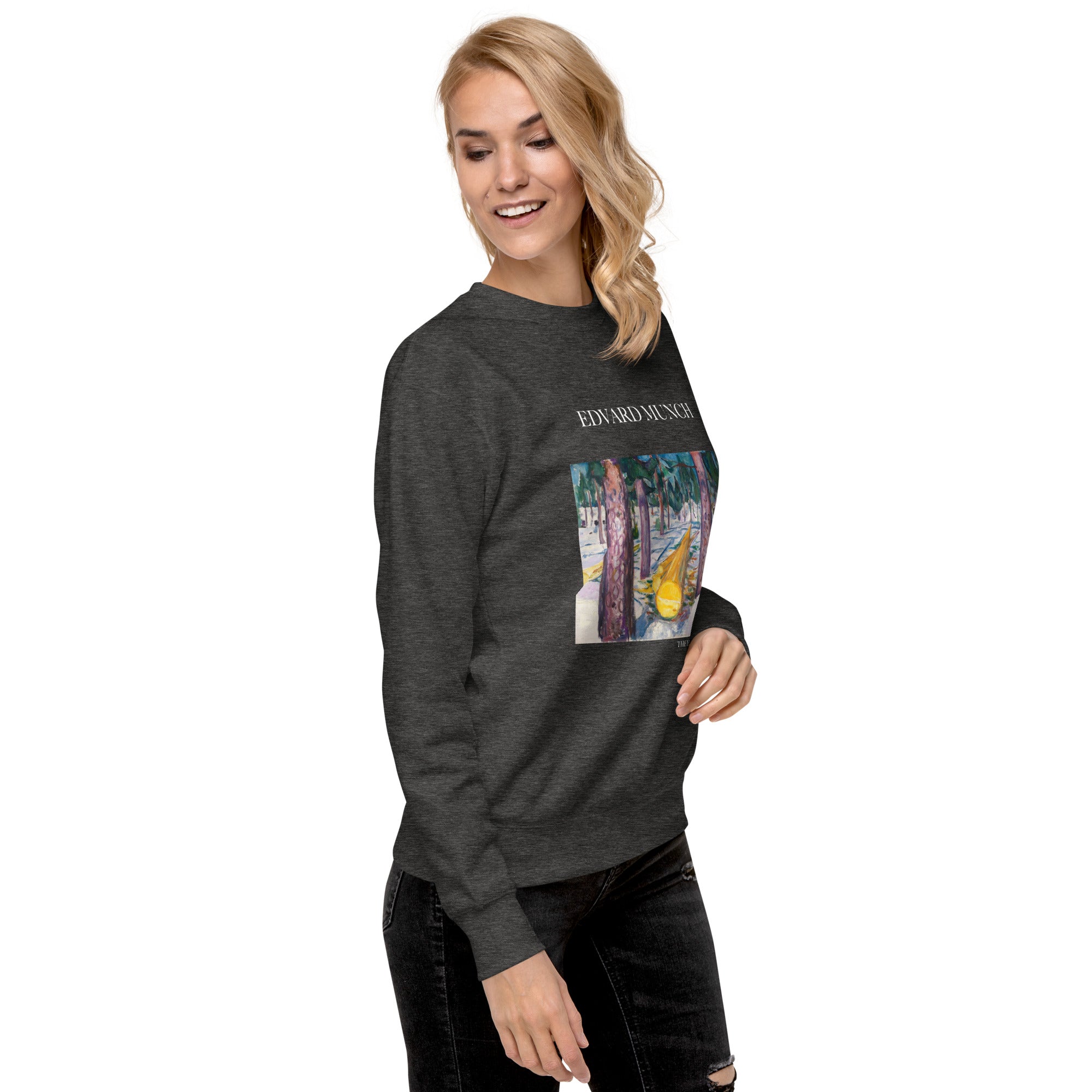 Sweatshirt mit berühmtem Gemälde „Der gelbe Baumstamm“ von Edvard Munch | Premium-Sweatshirt für Unisex