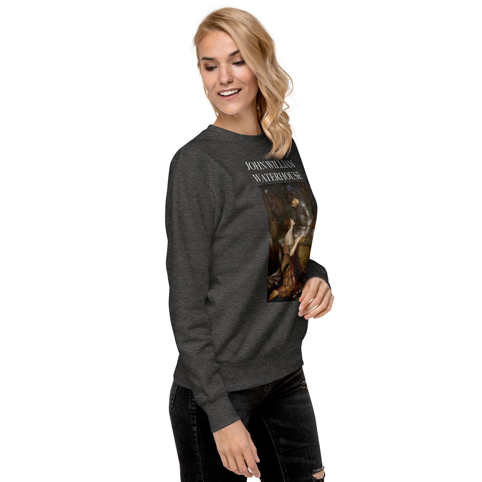 Sweatshirt mit berühmtem Gemälde „Lamia“ von John William Waterhouse, Premium-Unisex-Sweatshirt