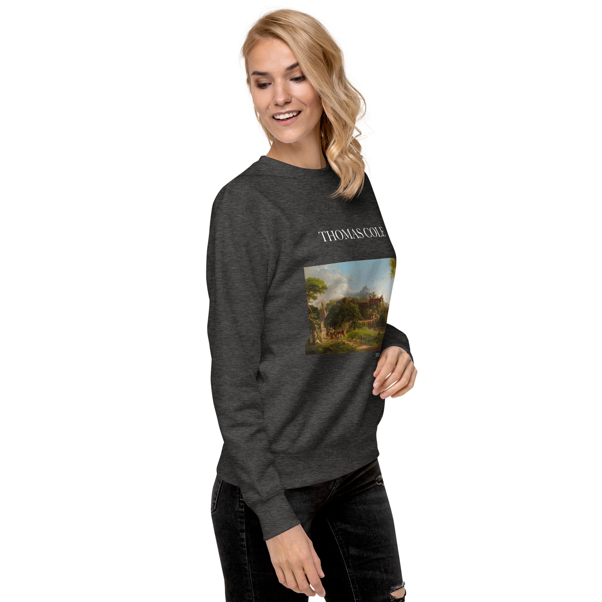 Sweatshirt mit berühmtem Gemälde „The Departure“ von Thomas Cole | Premium-Unisex-Sweatshirt