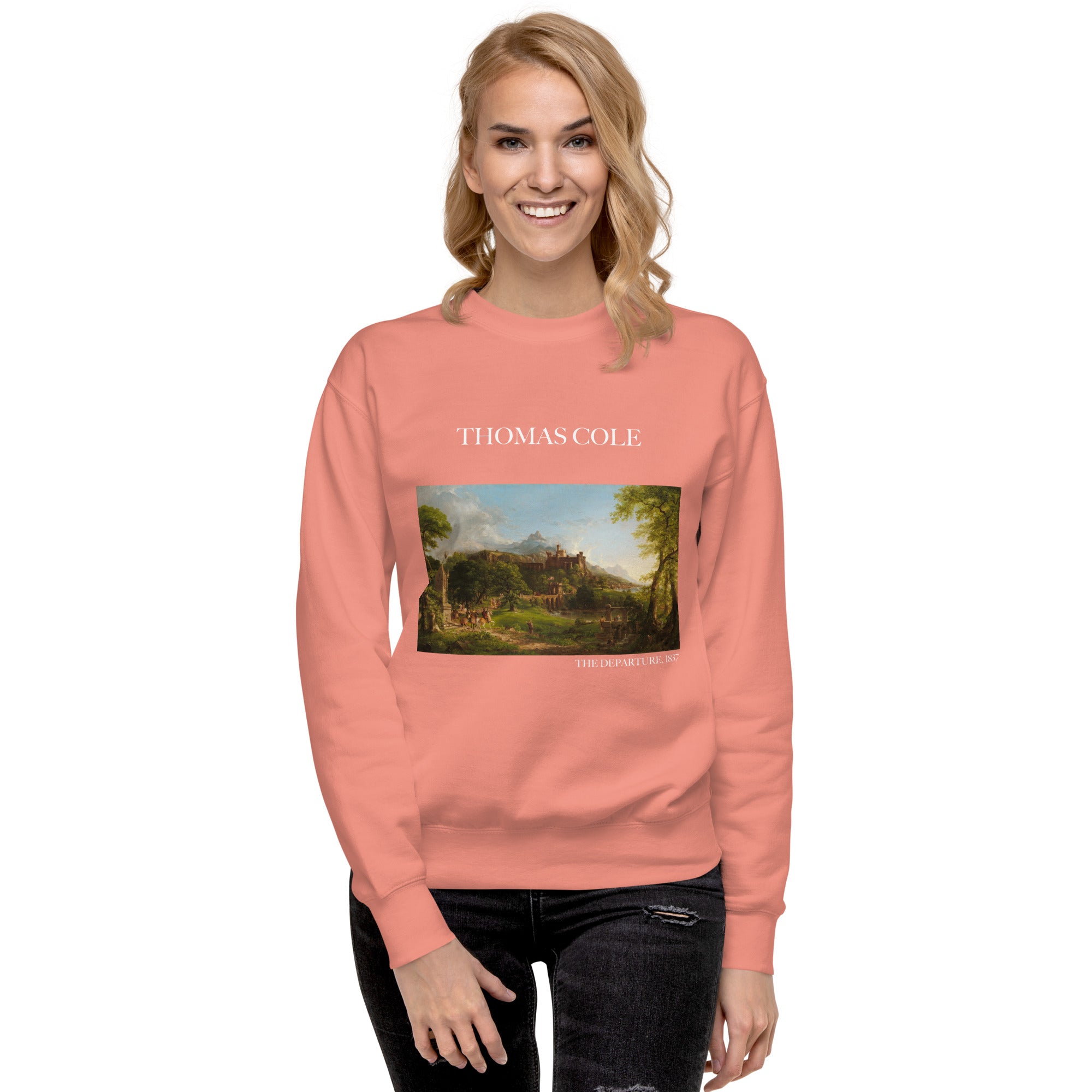 Sweatshirt mit berühmtem Gemälde „The Departure“ von Thomas Cole | Premium-Unisex-Sweatshirt