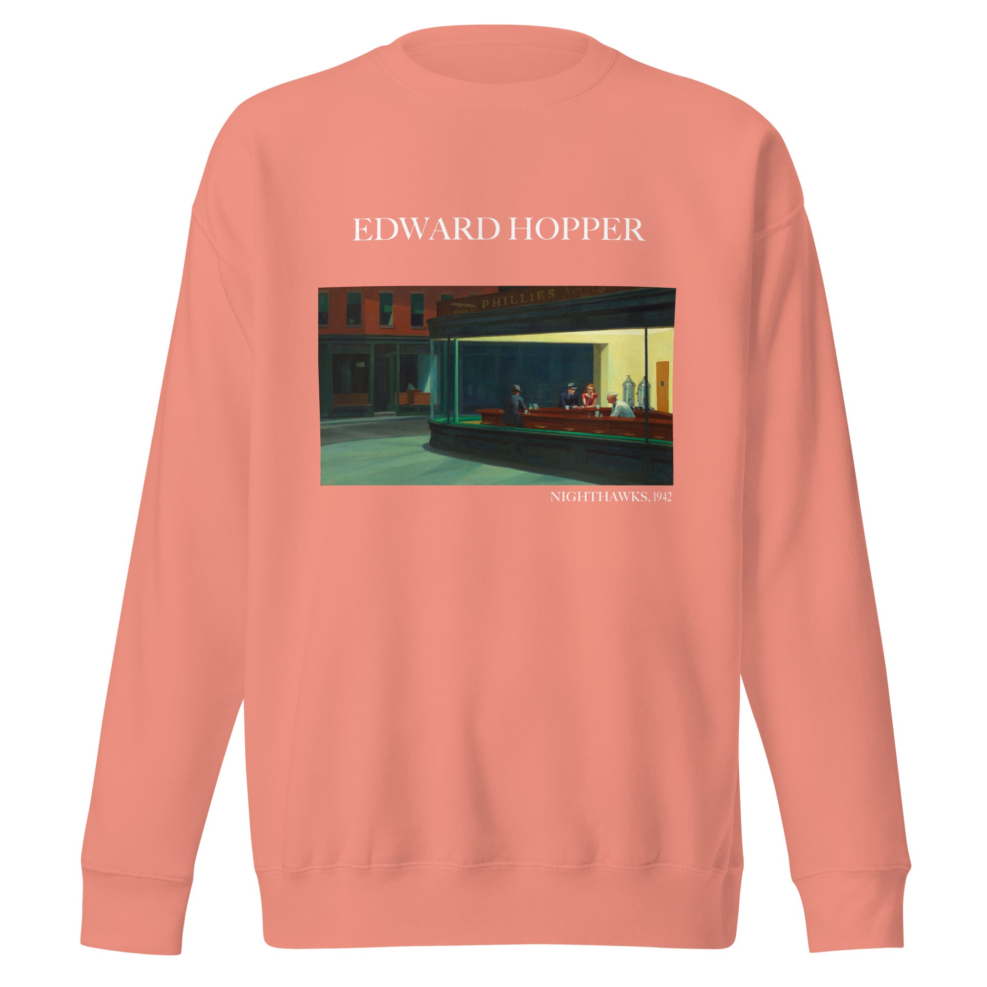 Sweatshirt mit berühmtem Gemälde „Nighthawks“ von Edward Hopper | Premium-Sweatshirt für Unisex