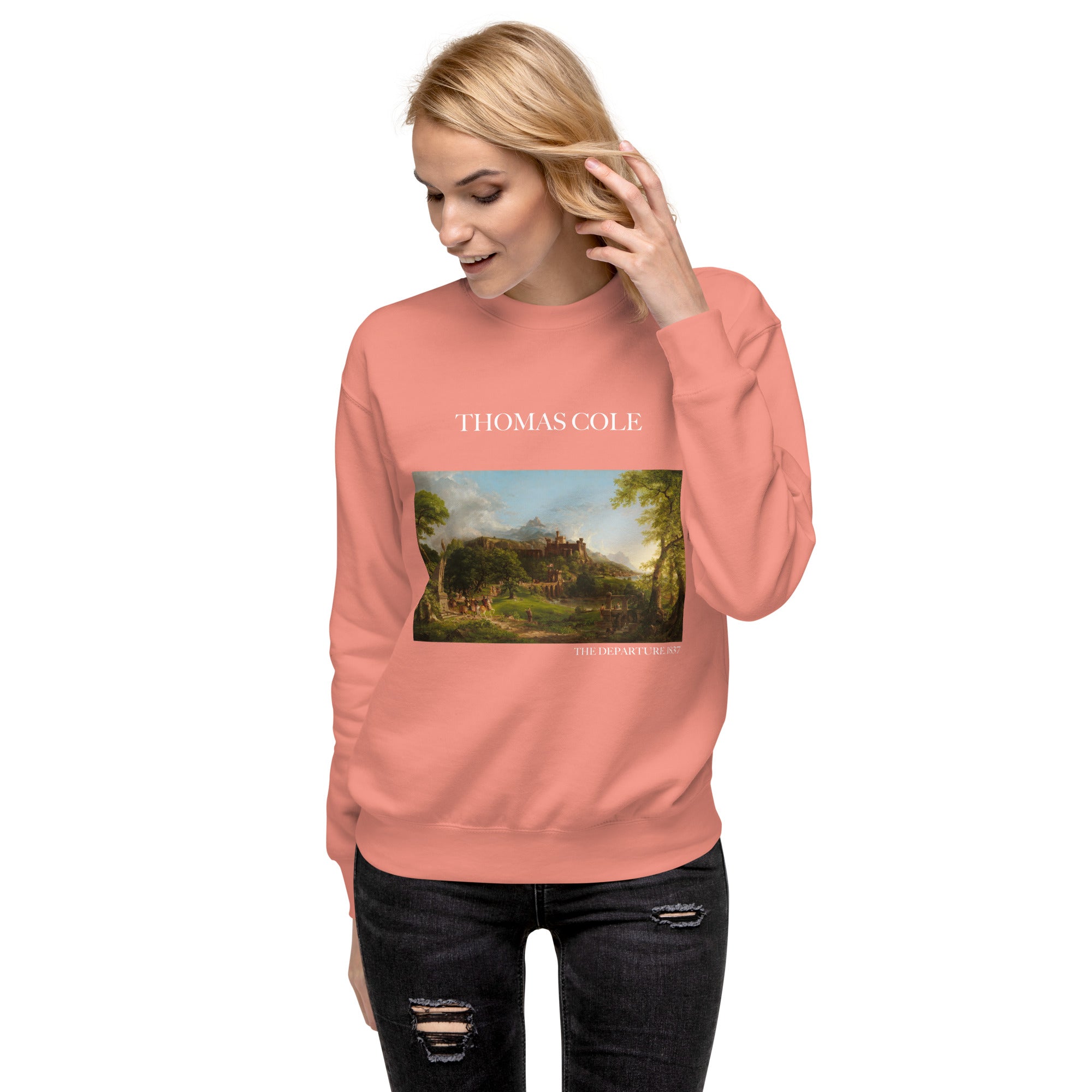 Sweatshirt mit berühmtem Gemälde „The Departure“ von Thomas Cole | Premium-Unisex-Sweatshirt