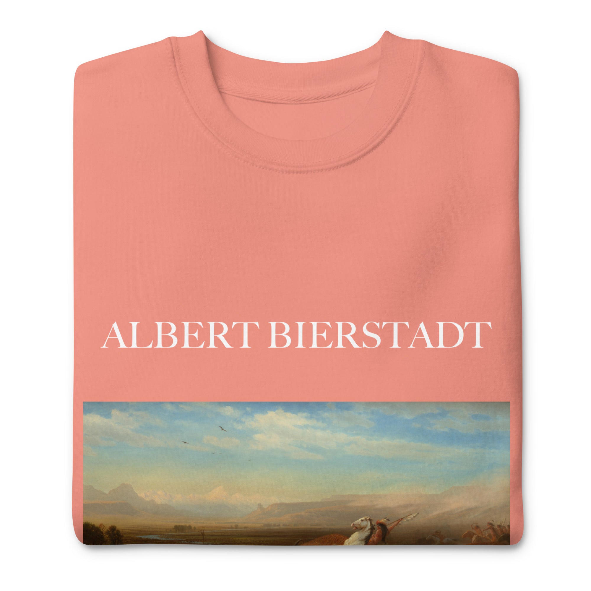 Albert Bierstadt 'The Last of the Buffalo' Famous Painting Sweatshirt | Unisex Premium Sweatshirt