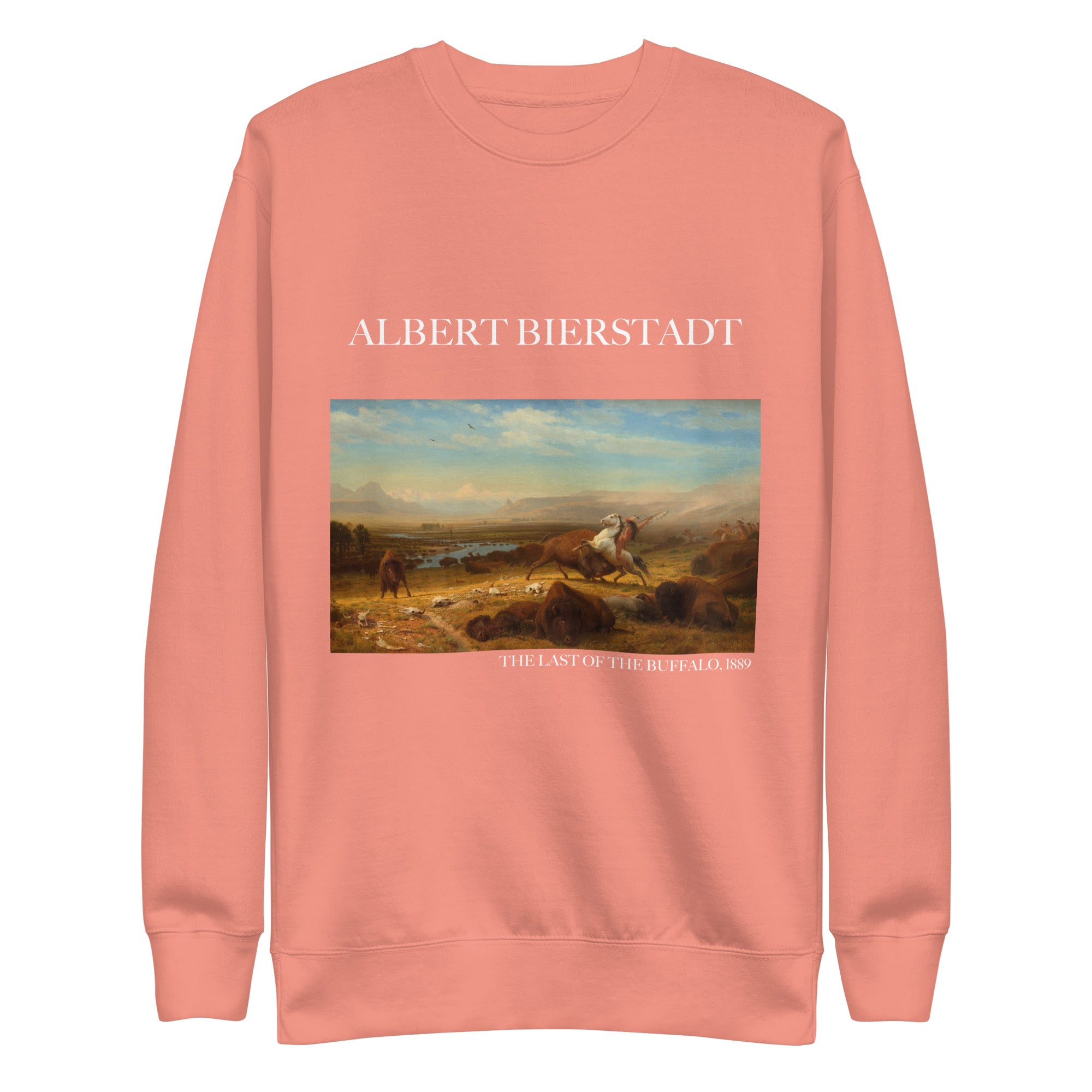 Albert Bierstadt 'The Last of the Buffalo' Famous Painting Sweatshirt | Unisex Premium Sweatshirt