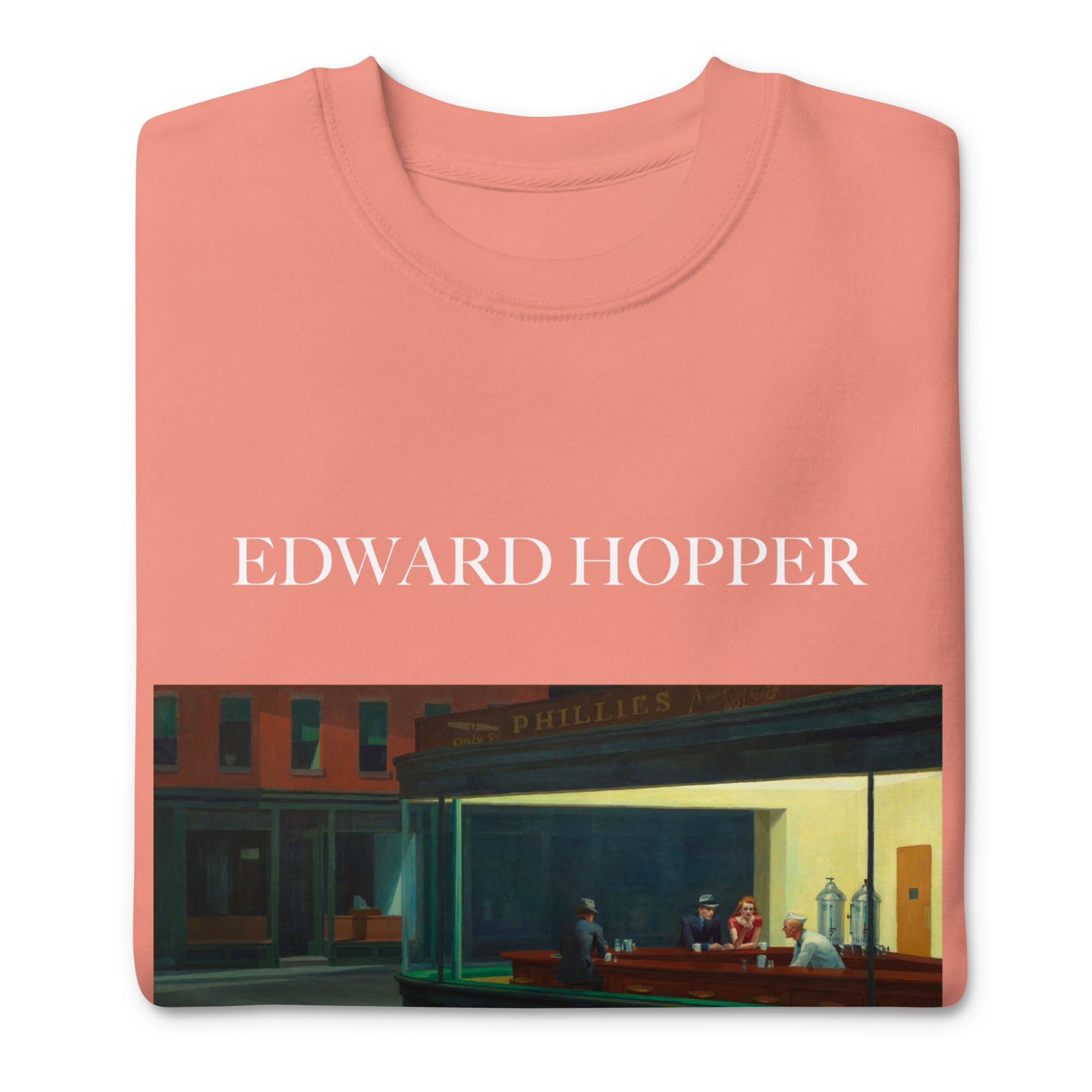 Sweatshirt mit berühmtem Gemälde „Nighthawks“ von Edward Hopper | Premium-Sweatshirt für Unisex