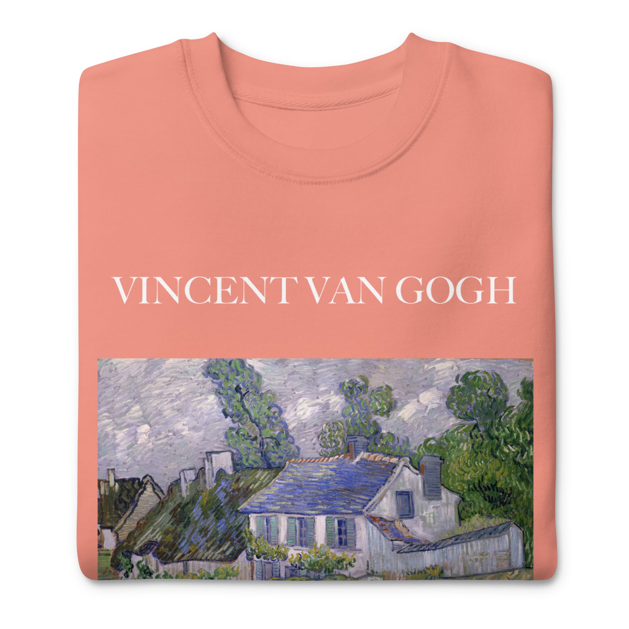 Sweatshirt mit berühmtem Gemälde „Häuser bei Auvers“ von Vincent van Gogh | Premium-Sweatshirt für Unisex