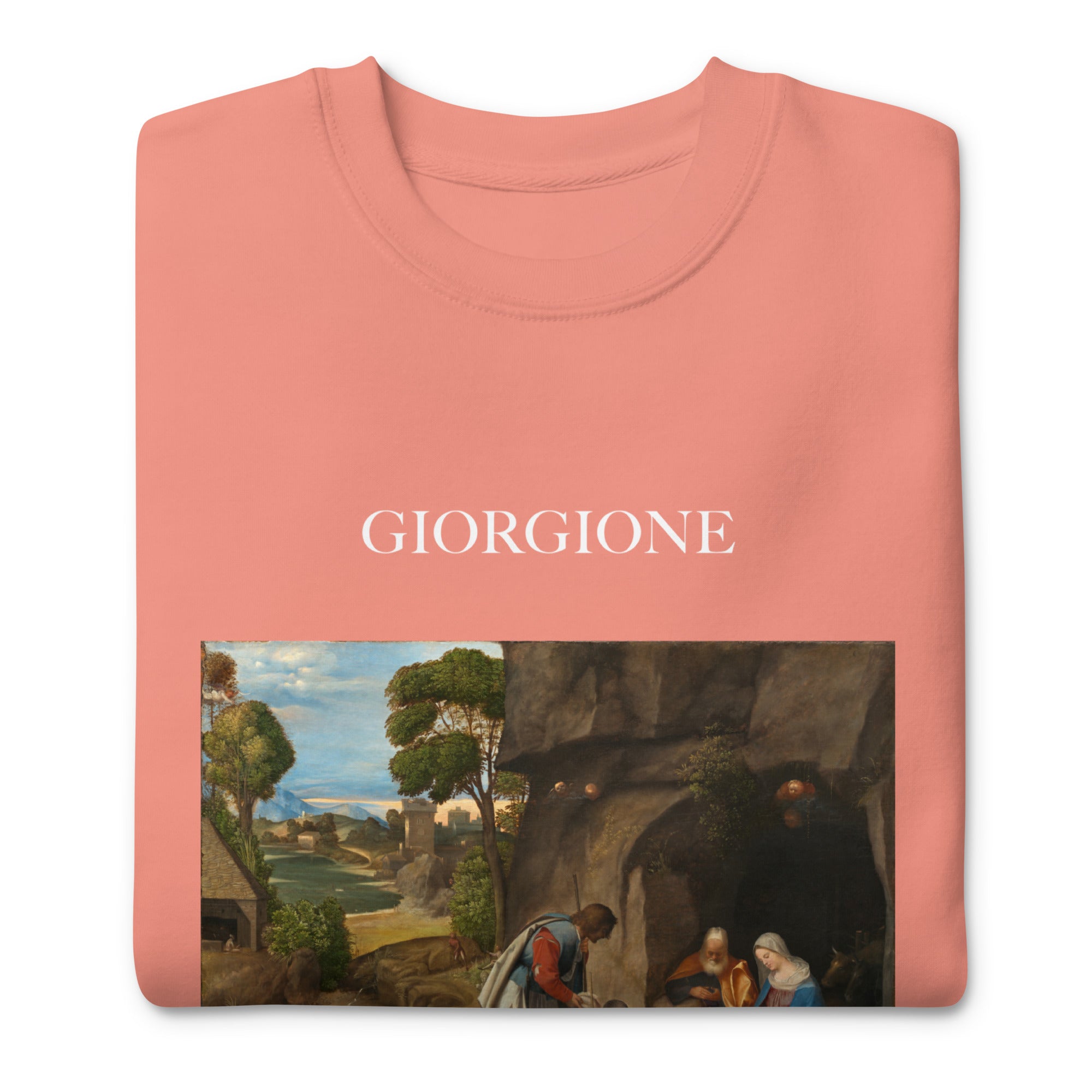 Giorgione - Sweatshirt mit berühmtem Gemälde „Die Anbetung der Hirten“ | Premium-Unisex-Sweatshirt