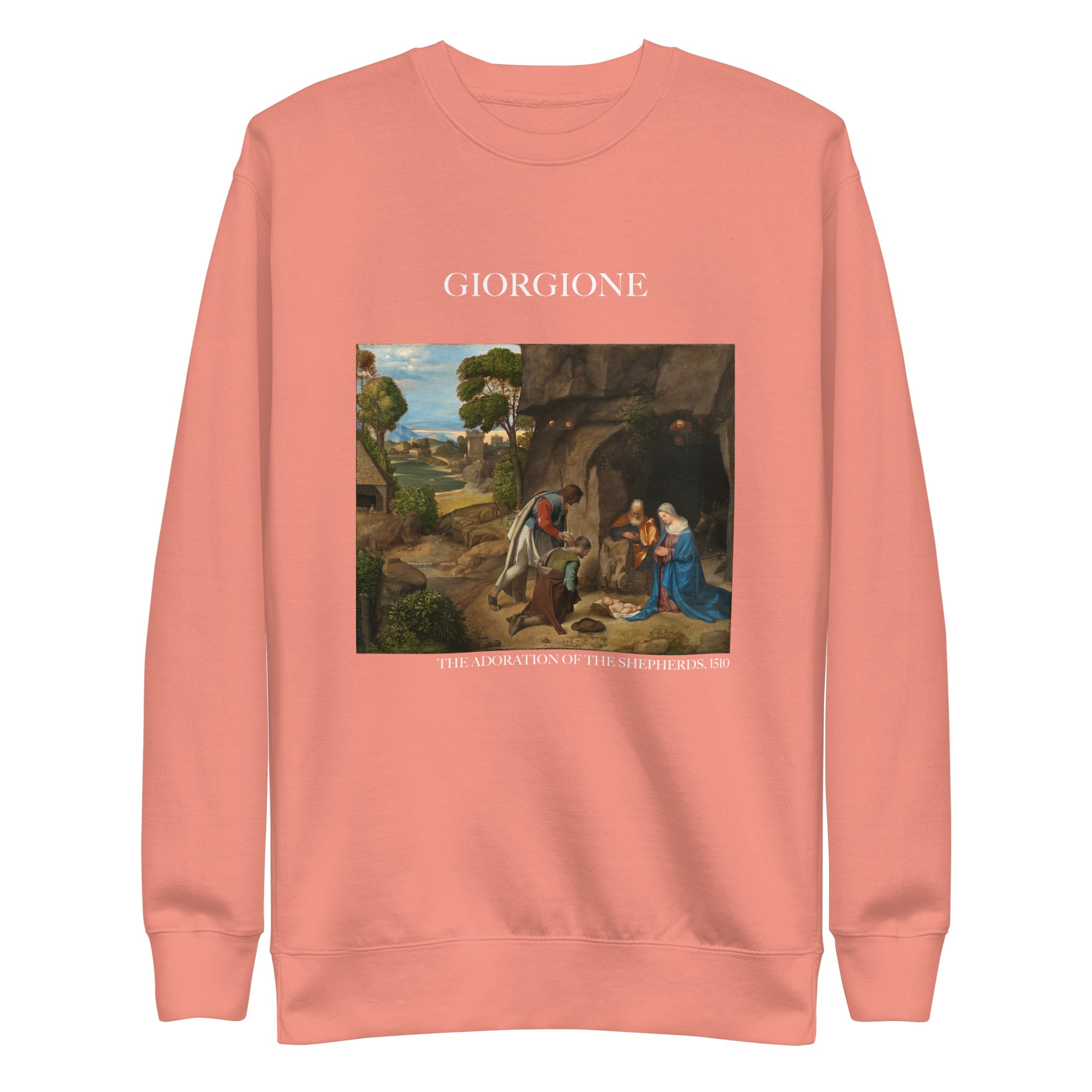 Giorgione - Sweatshirt mit berühmtem Gemälde „Die Anbetung der Hirten“ | Premium-Unisex-Sweatshirt