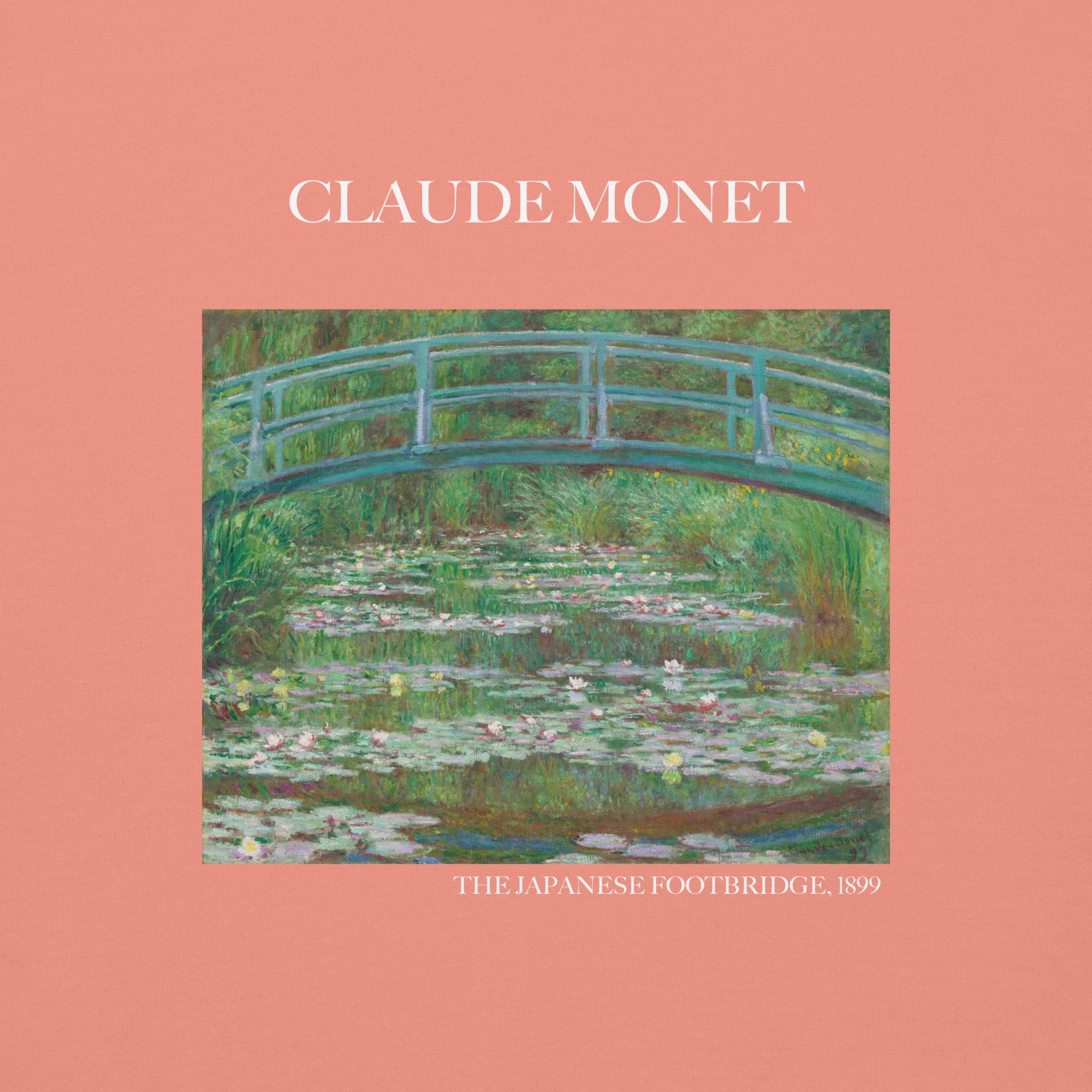 Claude Monet 'The Japanese Footbridge' Famous Painting Sweatshirt | Unisex Premium Sweatshirt