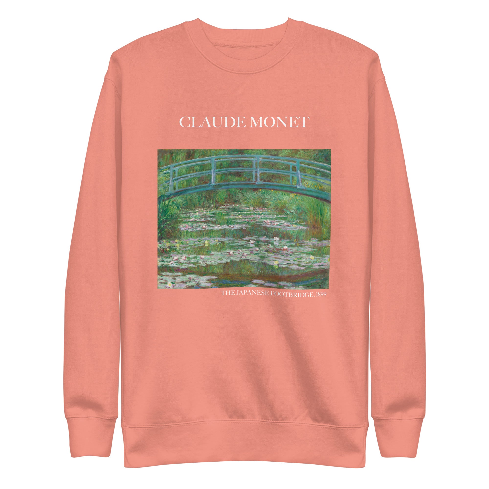 Sweatshirt „Die japanische Fußgängerbrücke“ von Claude Monet, berühmtes Gemälde, Unisex, Premium-Sweatshirt