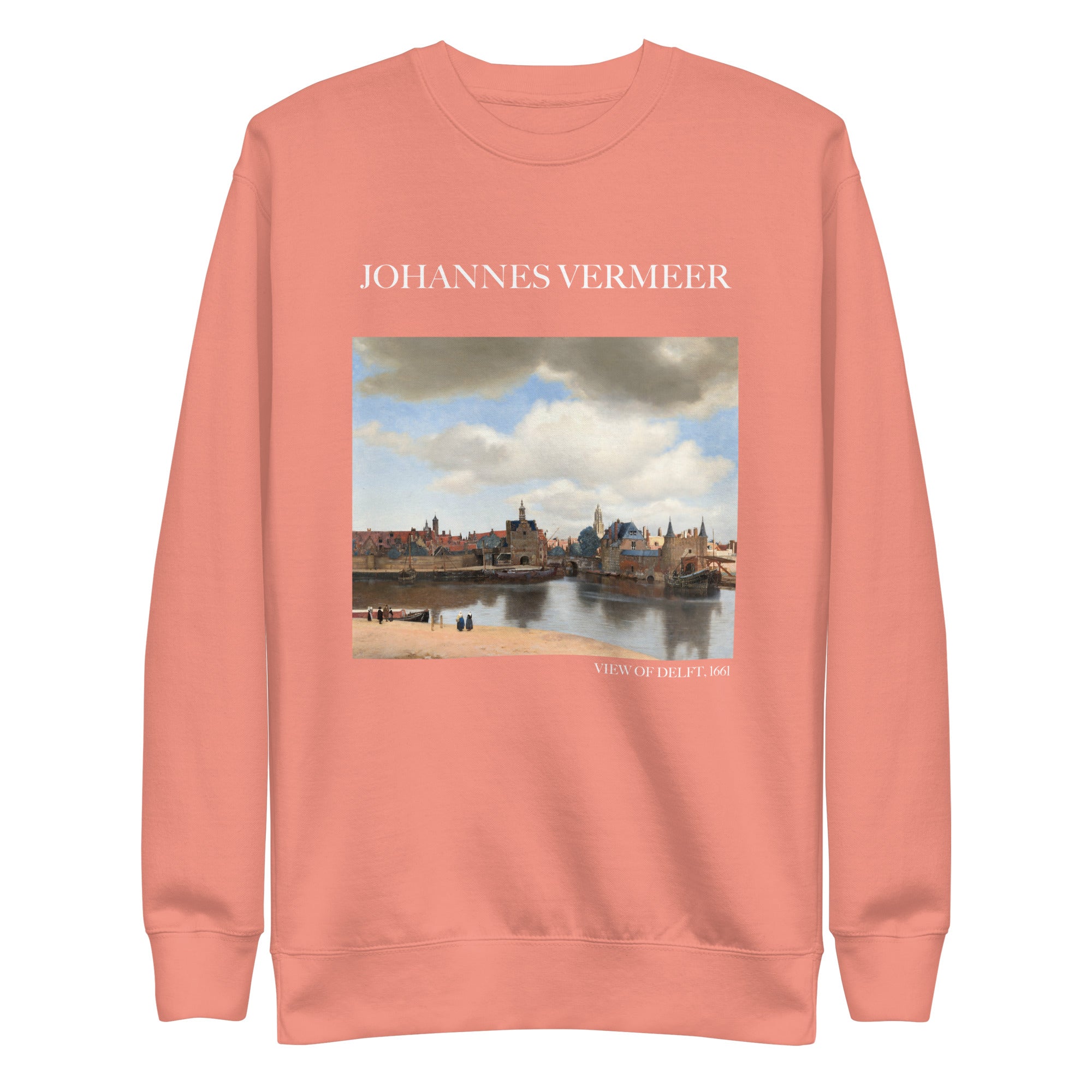 Johannes Vermeer 'Blick auf Delft' Berühmtes Gemälde Sweatshirt | Unisex Premium Sweatshirt