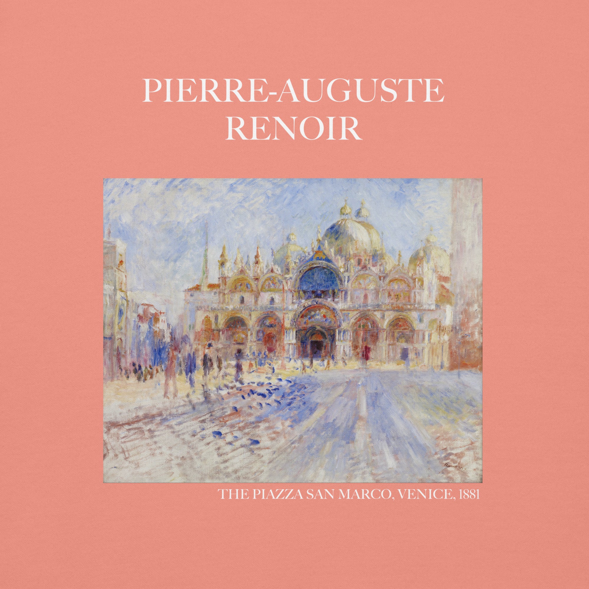 Pierre-Auguste Renoir 'The Piazza San Marco, Venice' Famous Painting Sweatshirt | Unisex Premium Sweatshirt