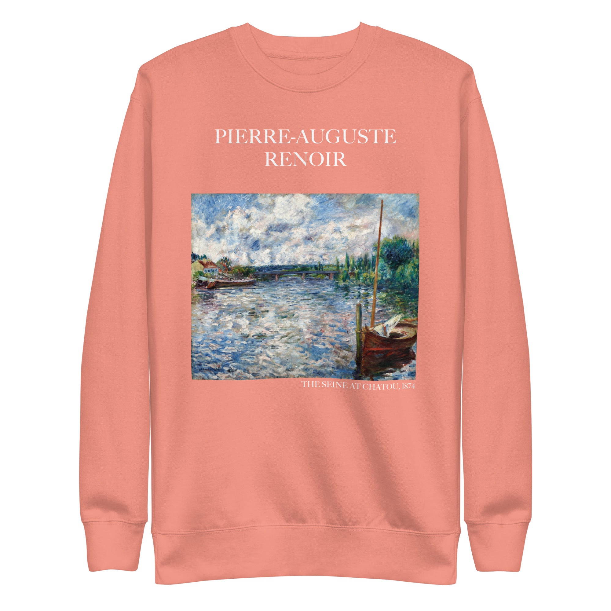 Sweatshirt mit berühmtem Gemälde „Die Seine bei Chatou“ von Pierre-Auguste Renoir | Premium-Sweatshirt für Unisex