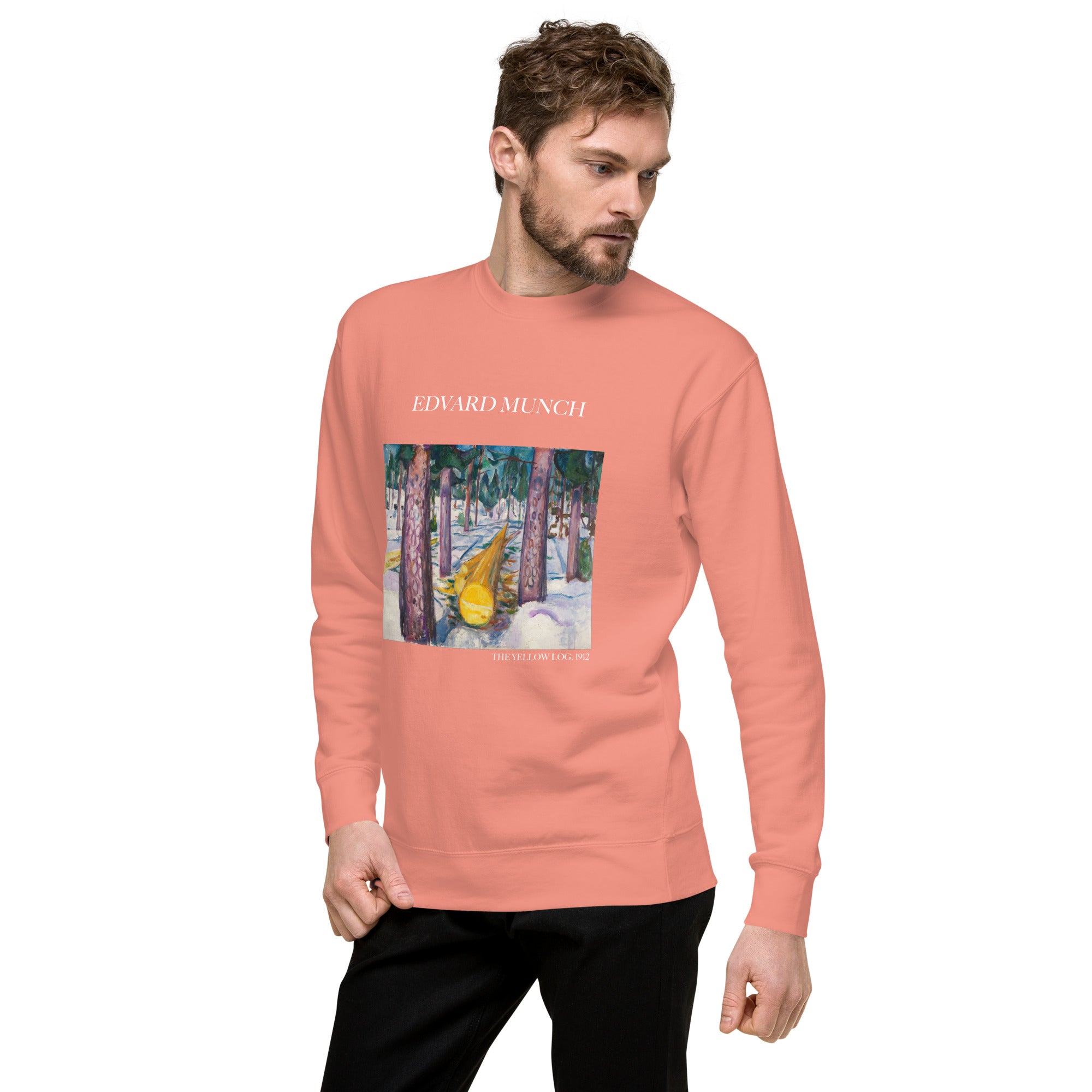 Sweatshirt mit berühmtem Gemälde „Der gelbe Baumstamm“ von Edvard Munch | Premium-Sweatshirt für Unisex